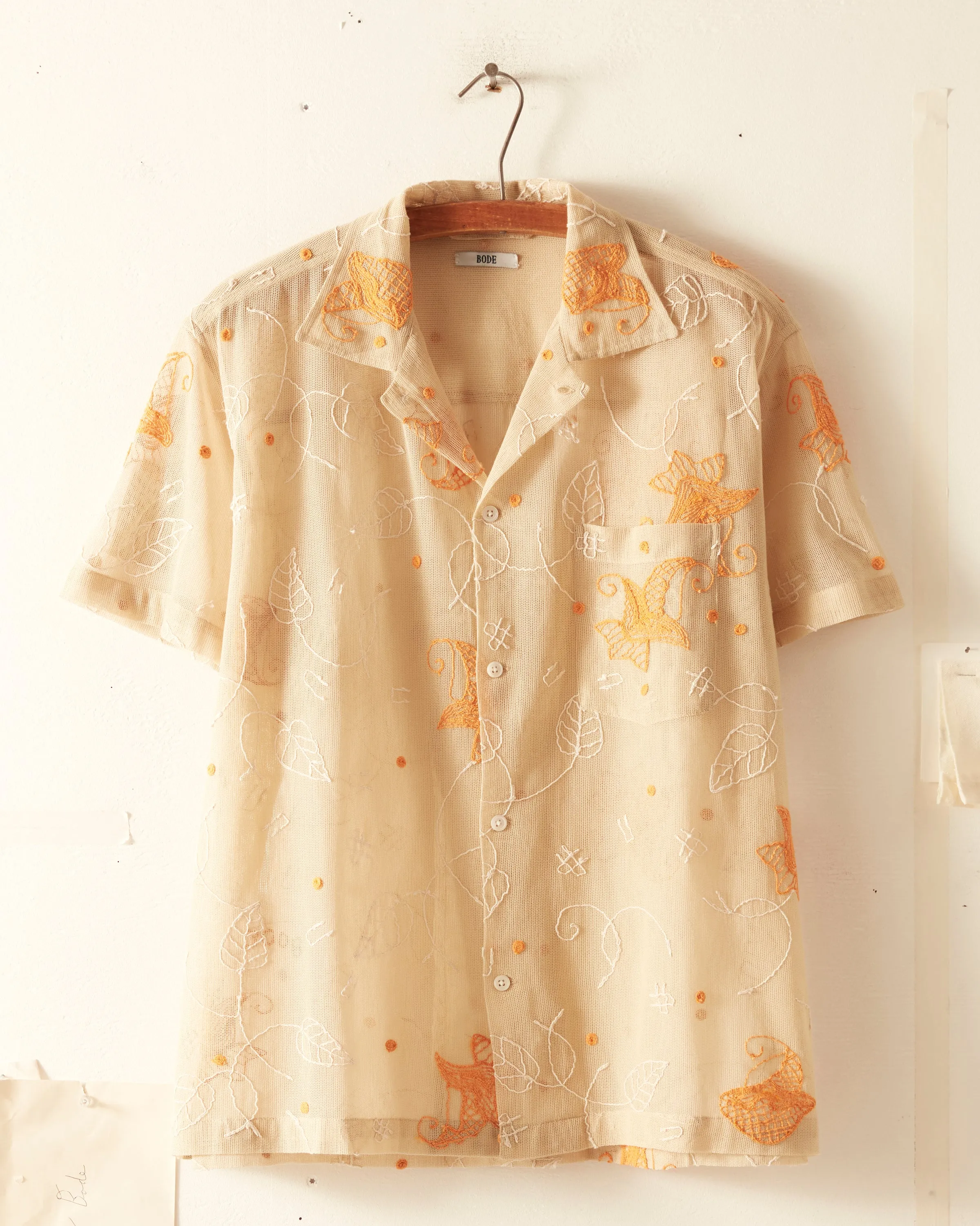 Mesh Lilium Short Sleeve Shirt sold by BODE product image thumbnail 2
