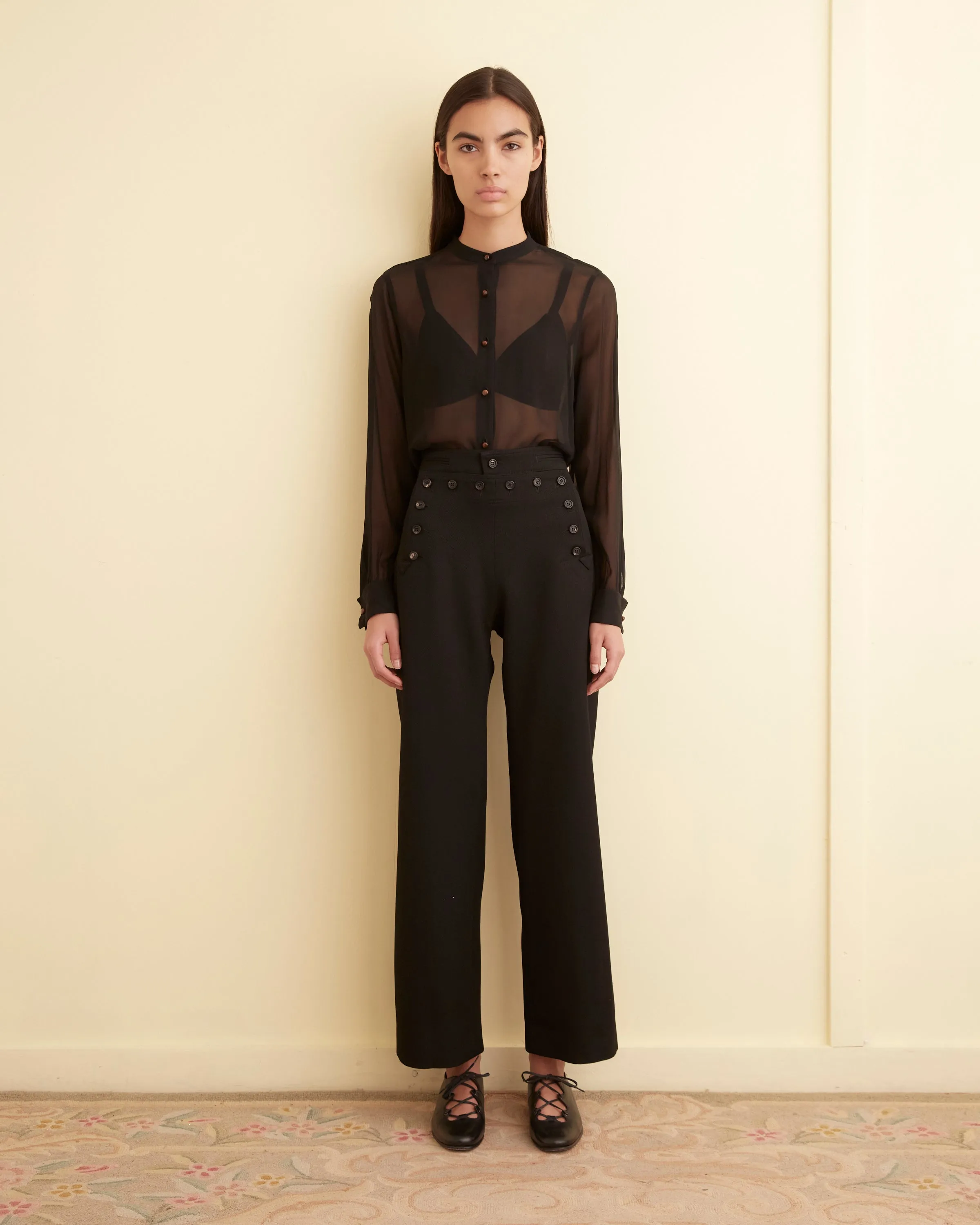 Sailor Trousers - Black sold by BODE