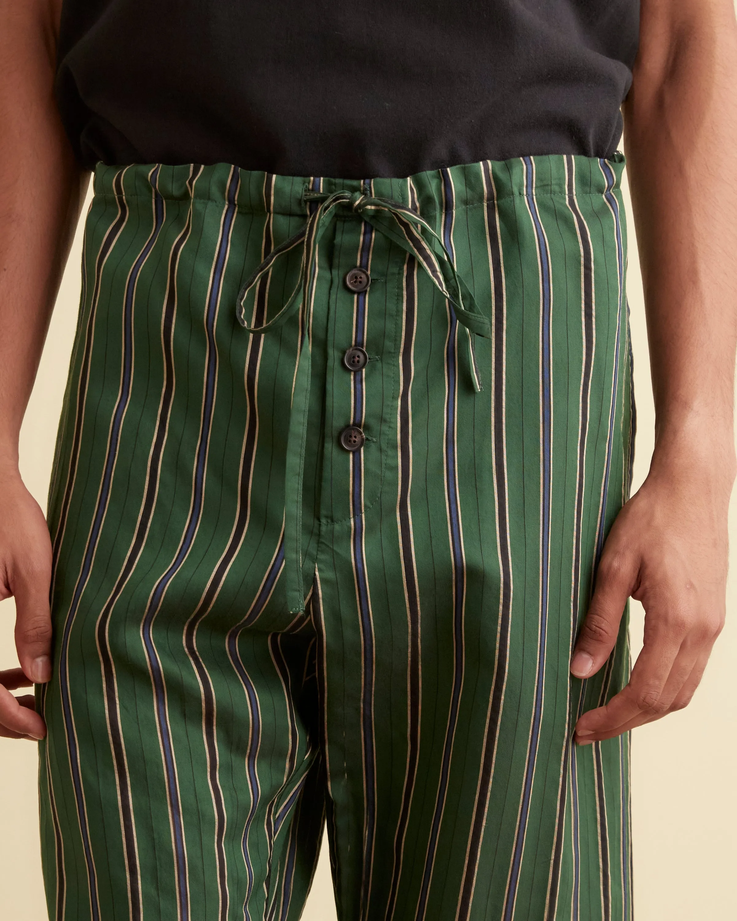 Alumni Stripe Pajama Pants - Green sold by BODE product image thumbnail 2