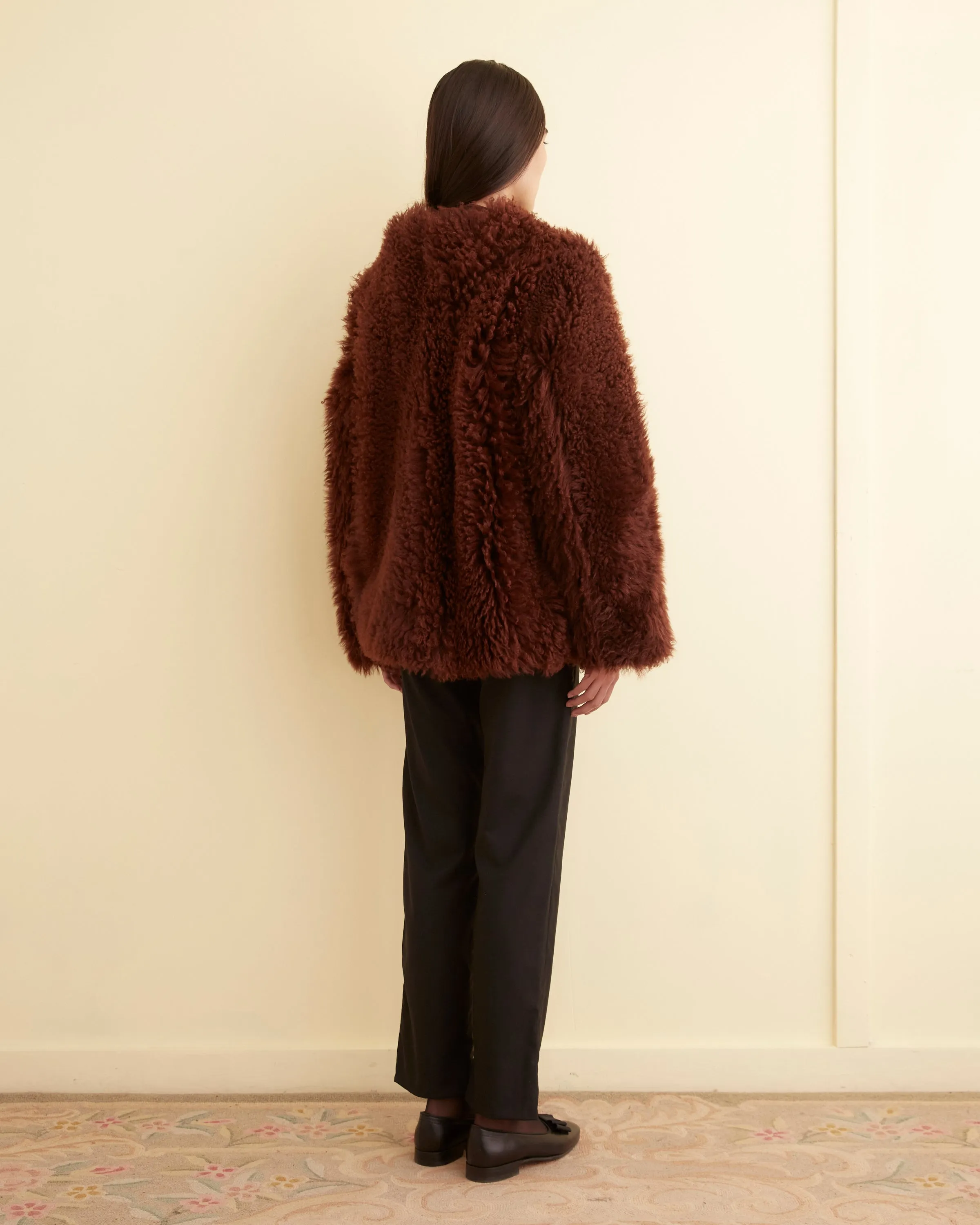 Crane Shag Shearling Coat - Brown sold by BODE product image thumbnail 3