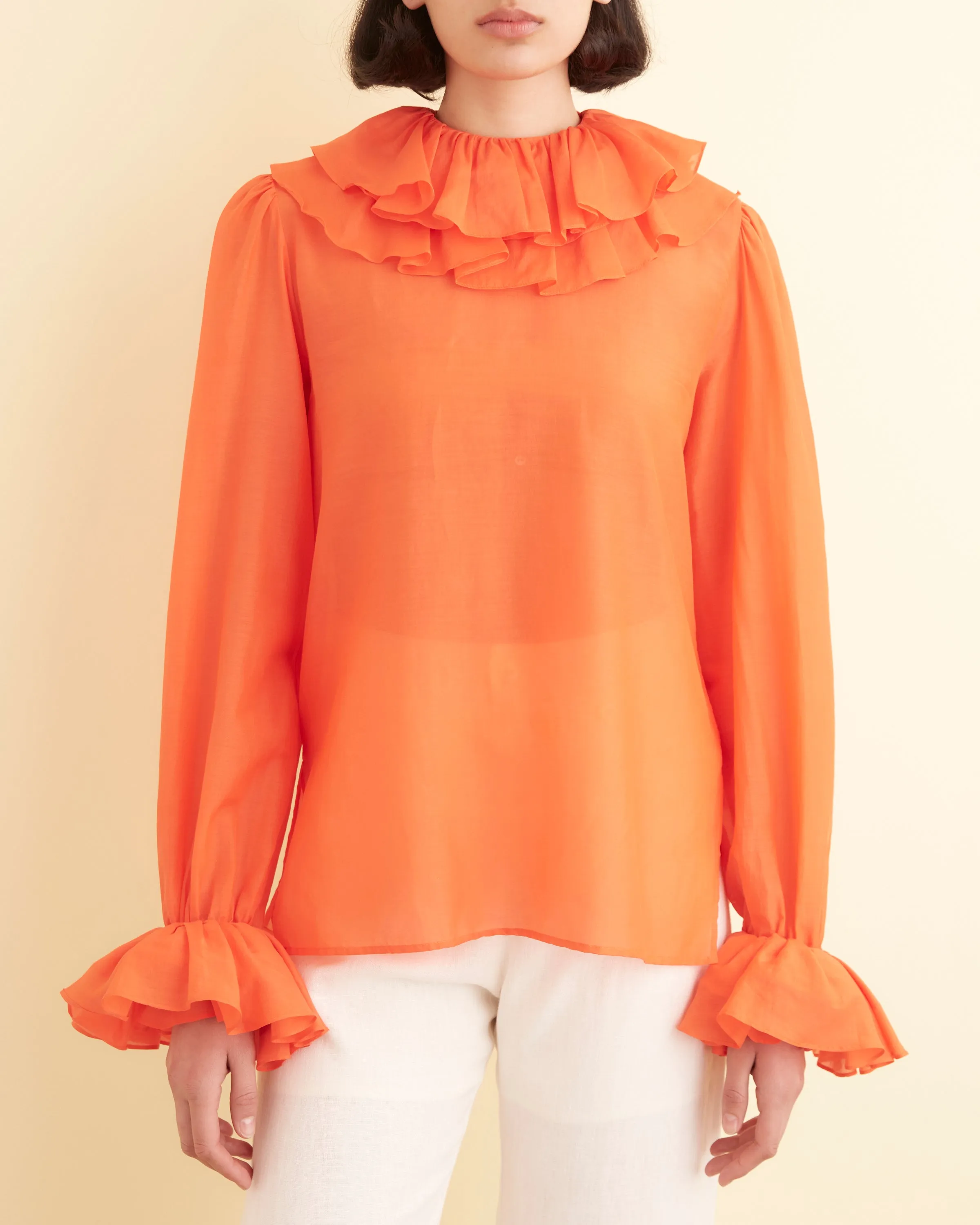 Boo Ruffle Blouse - Orange sold by BODE product image thumbnail 2