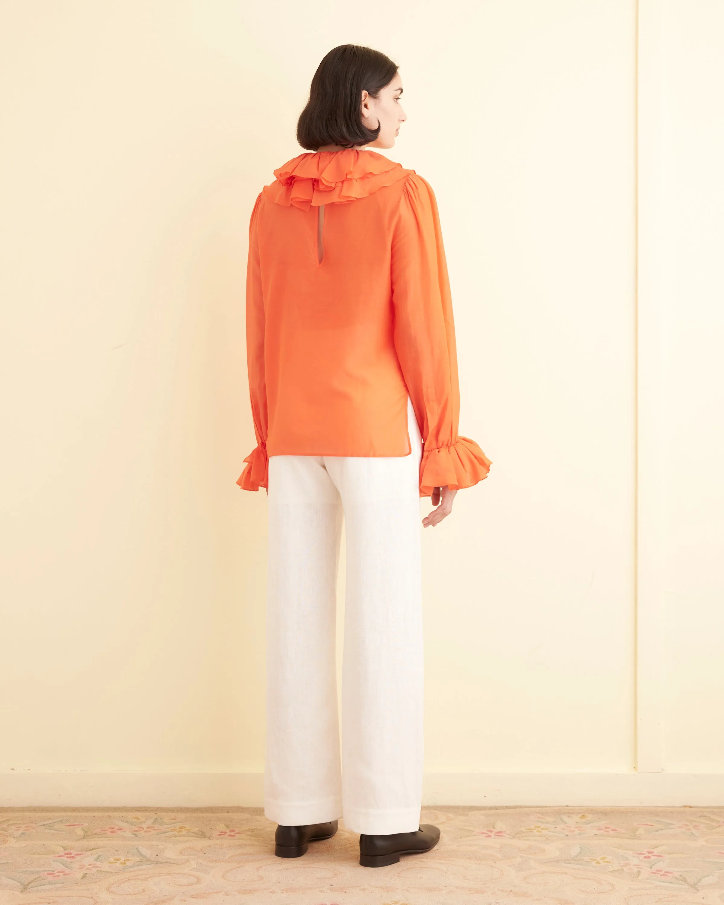 Boo Ruffle Blouse - Orange sold by BODE product image thumbnail 3