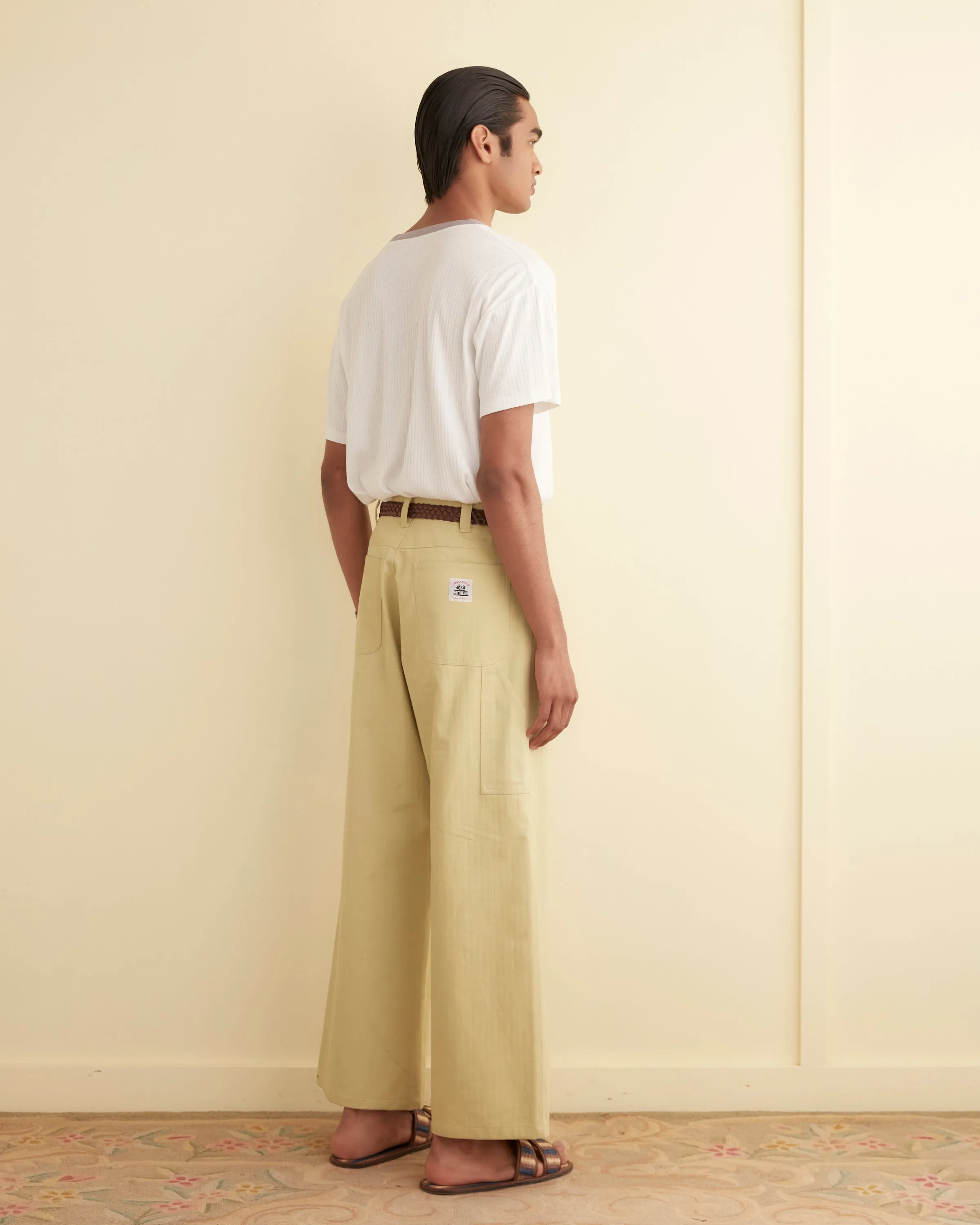 Herringbone Knolly Brook Trousers - Green sold by BODE product image thumbnail 3
