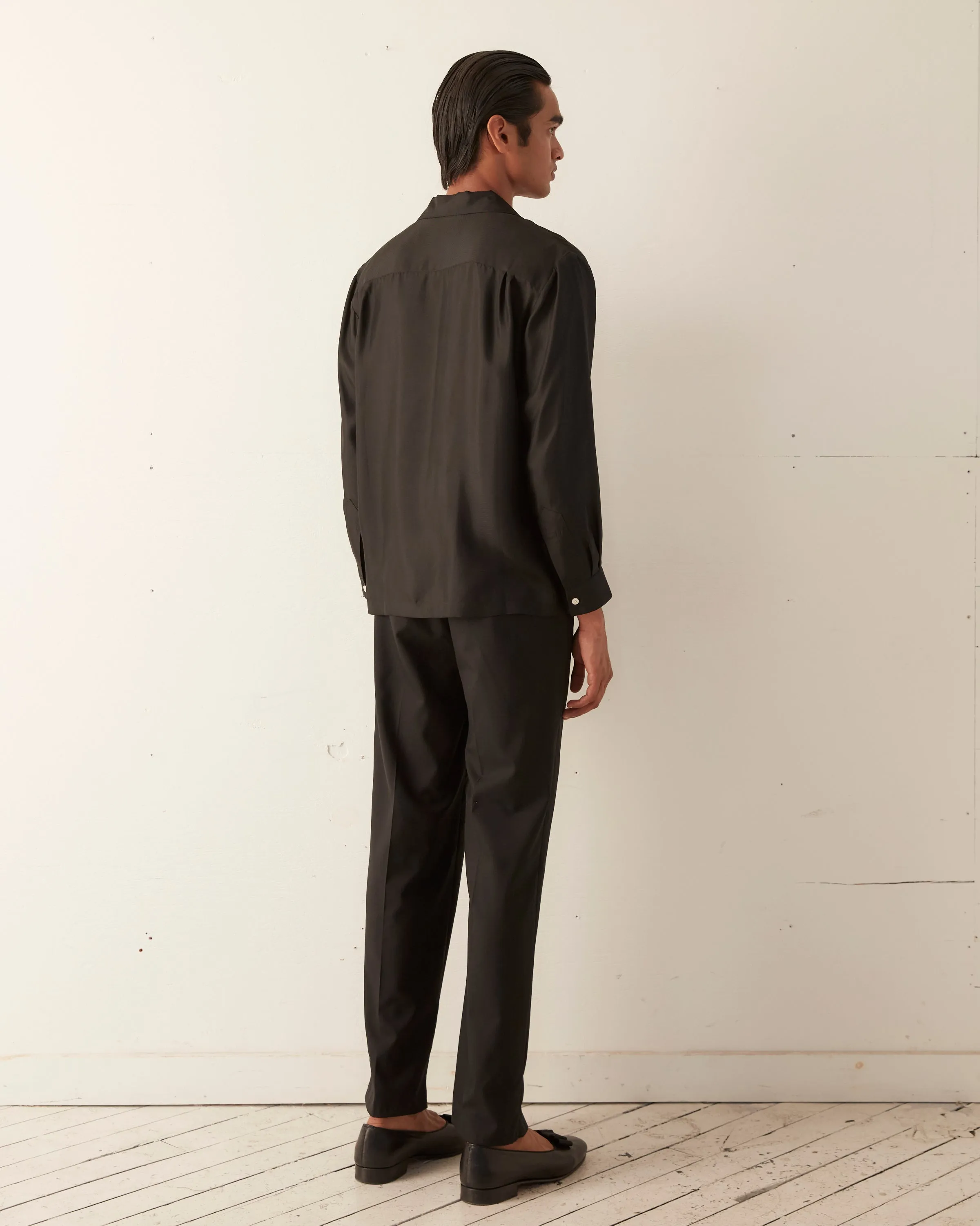 Micro Tie Long Sleeve Shirt - Black sold by BODE product image thumbnail 4
