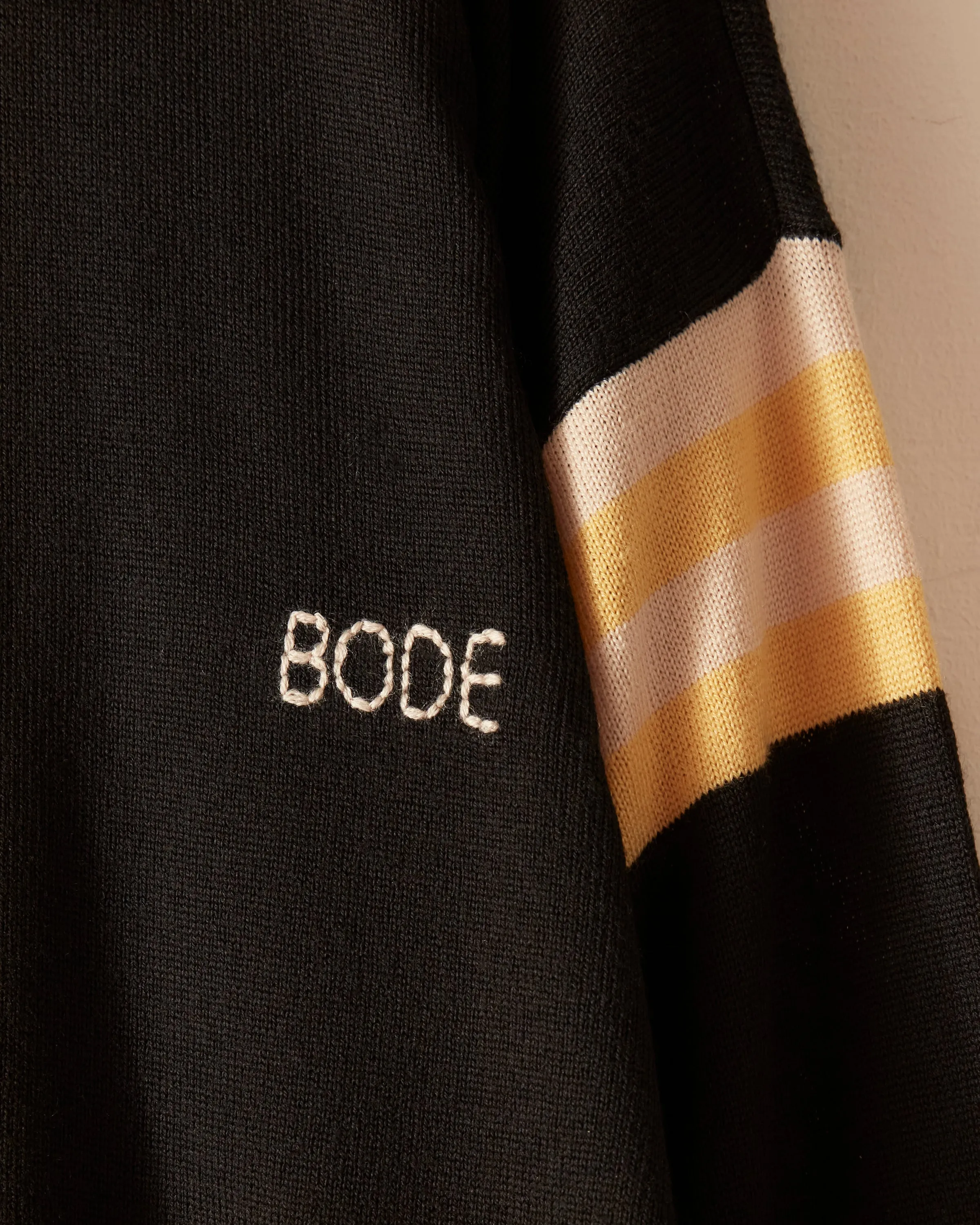 Four Stripe Cycling Polo - Black sold by BODE product image thumbnail 3