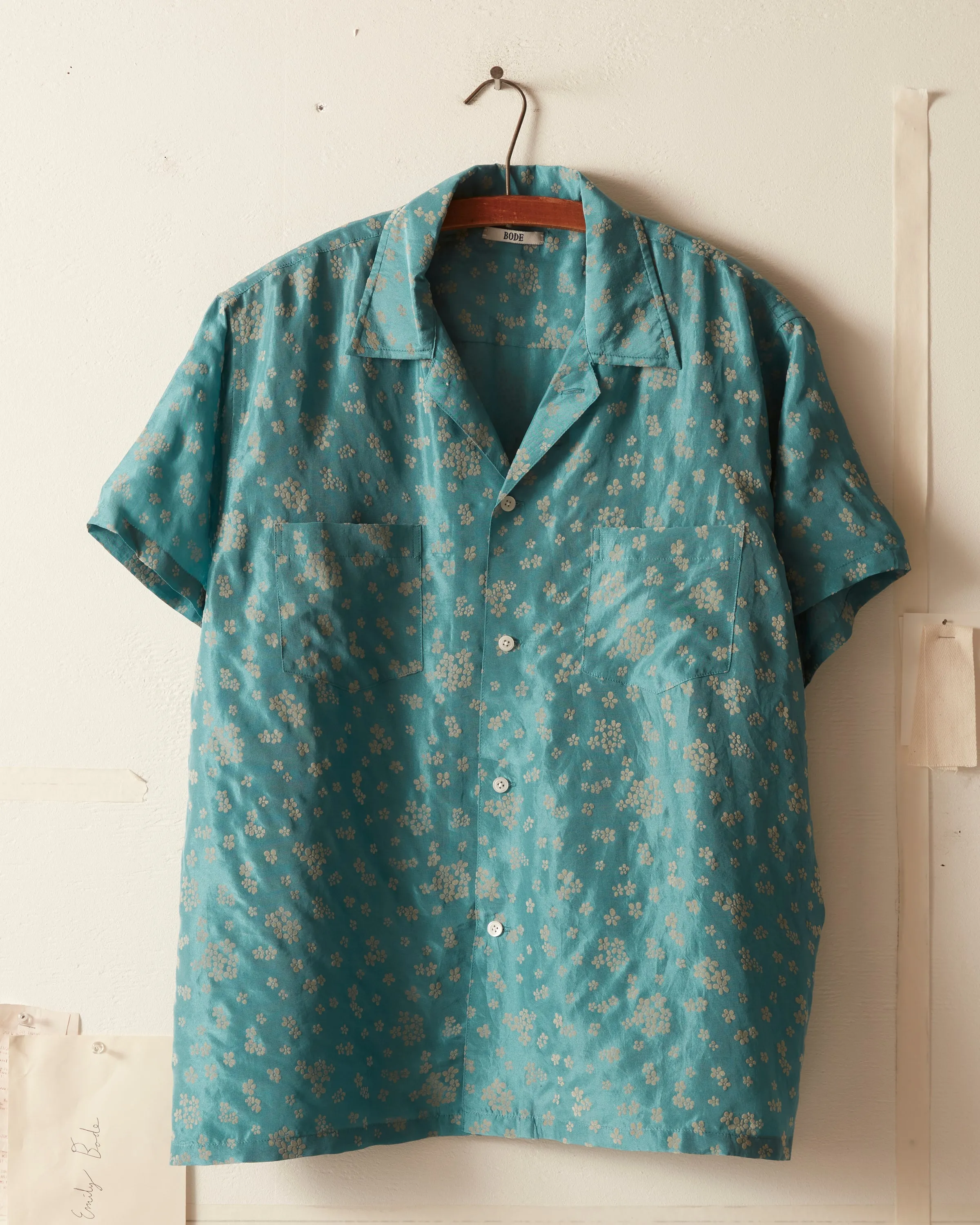 Floral Flocked Short Sleeve Shirt sold by BODE product image thumbnail 2