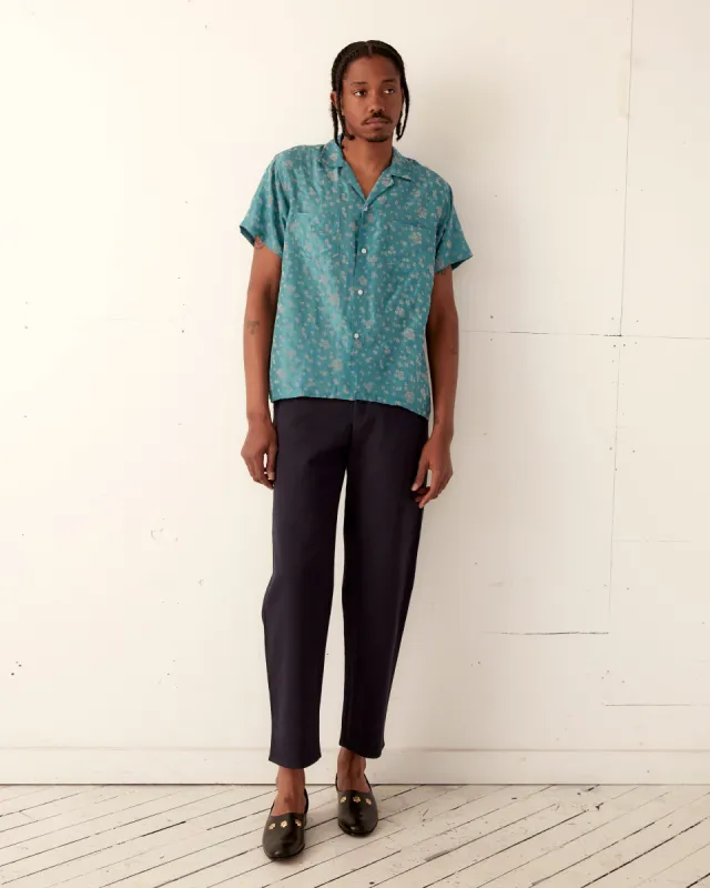 Floral Flocked Short Sleeve Shirt sold by BODE