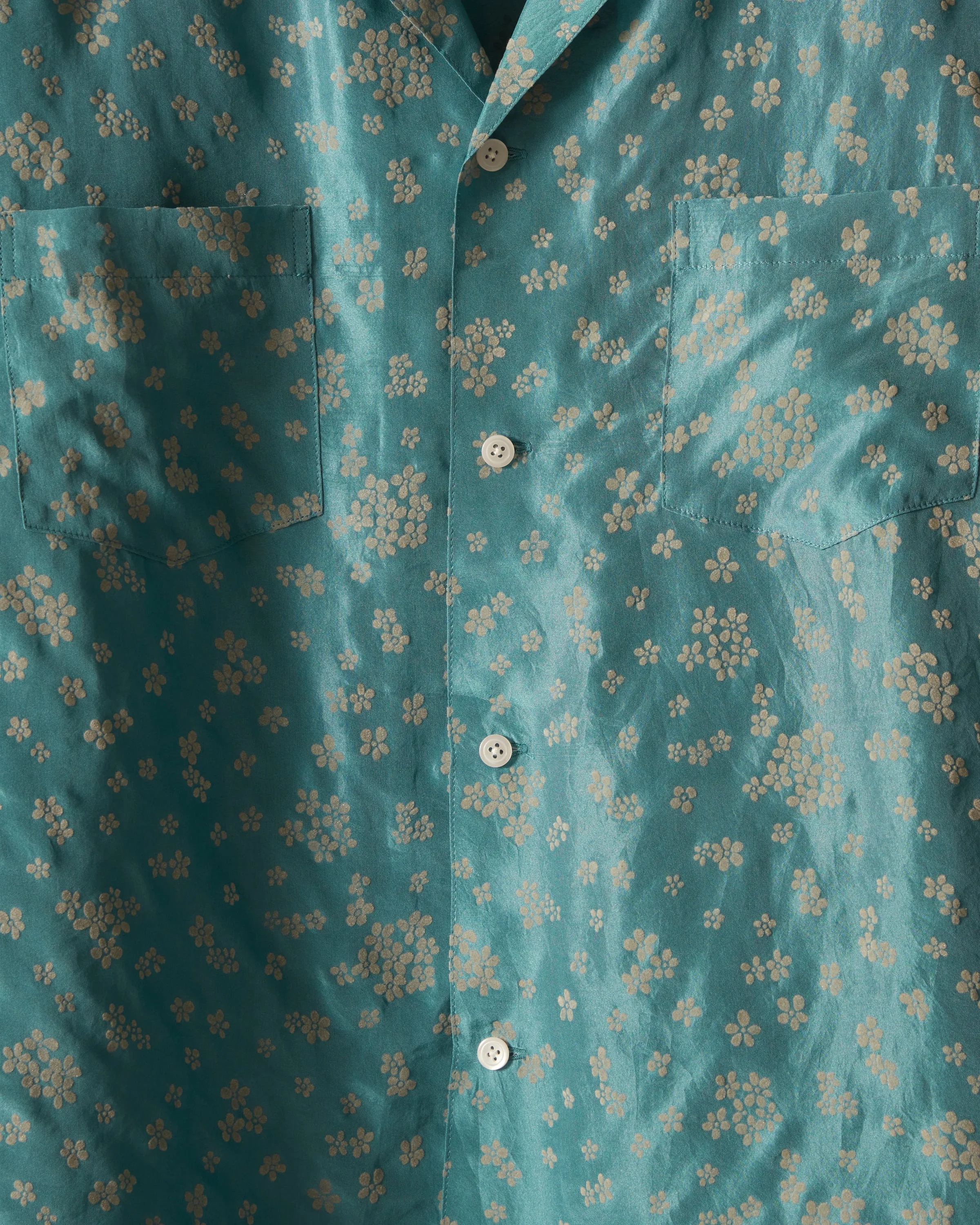 Floral Flocked Short Sleeve Shirt sold by BODE product image thumbnail 3