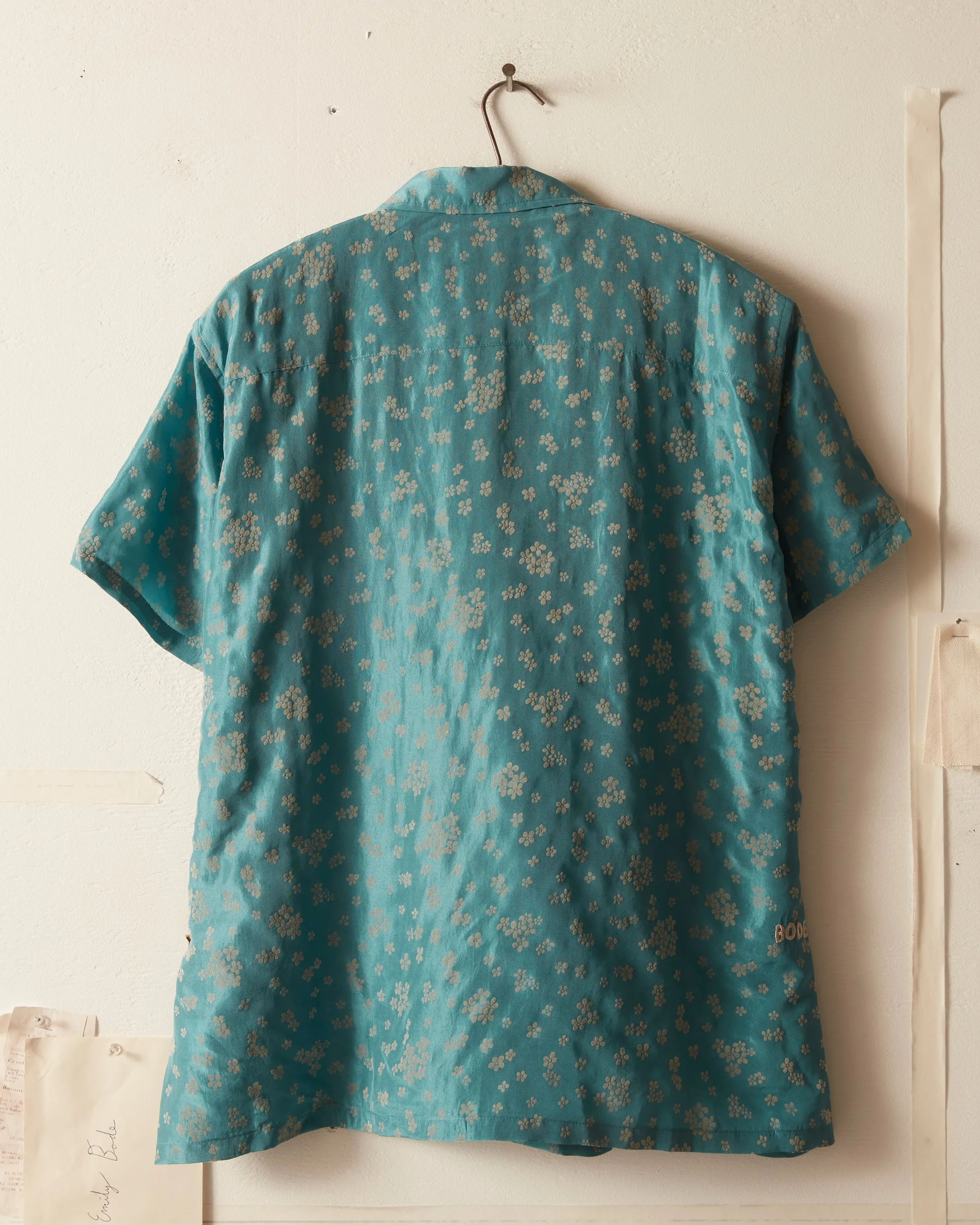 Floral Flocked Short Sleeve Shirt sold by BODE product image thumbnail 5