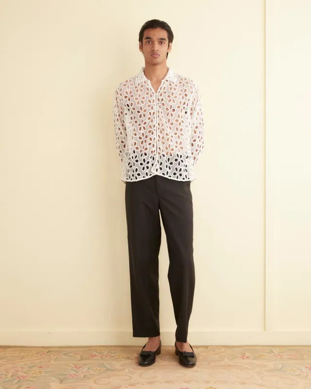 Primrose Lace Long Sleeve Shirt sold by BODE