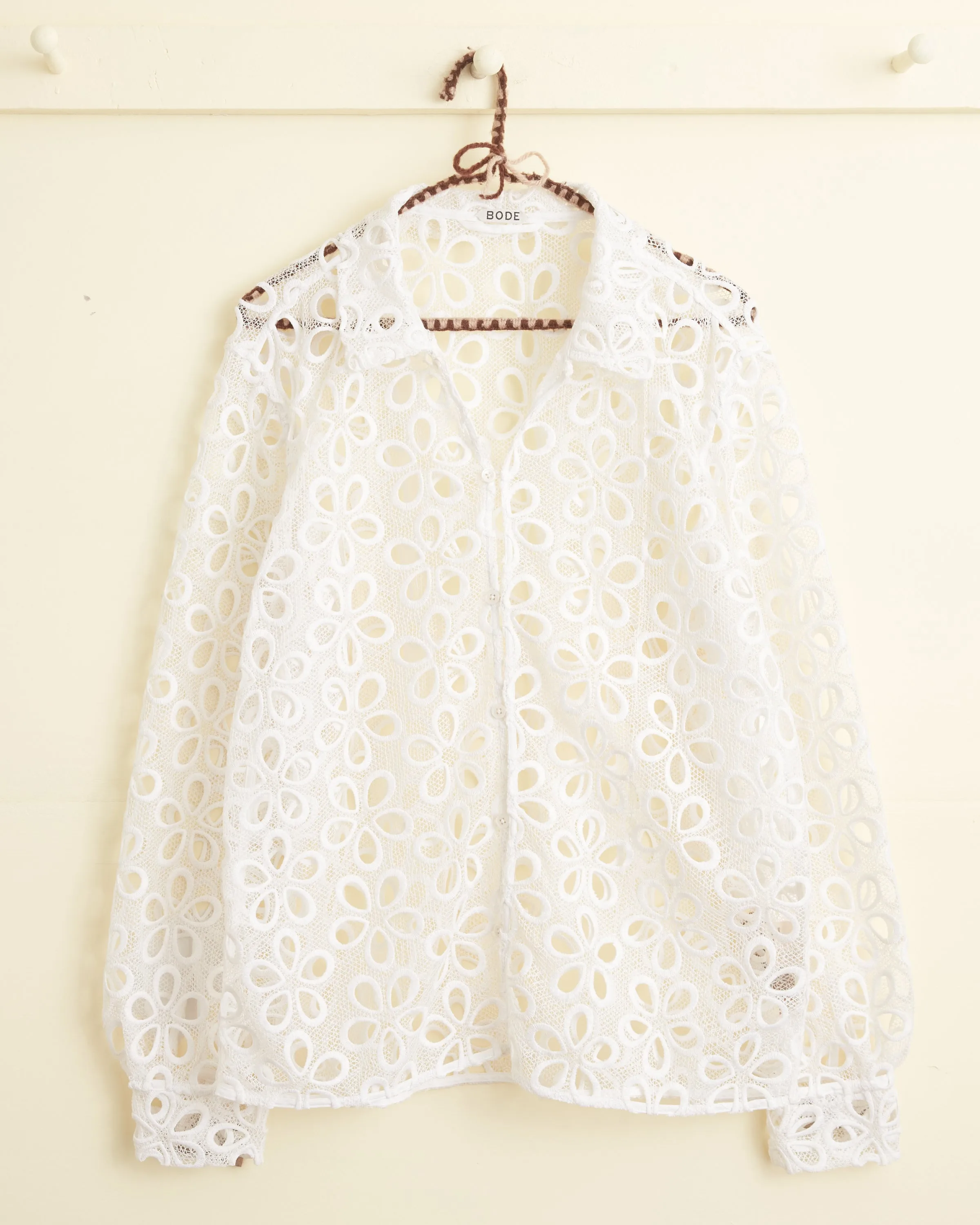 Primrose Lace Long Sleeve Shirt sold by BODE product image thumbnail 4