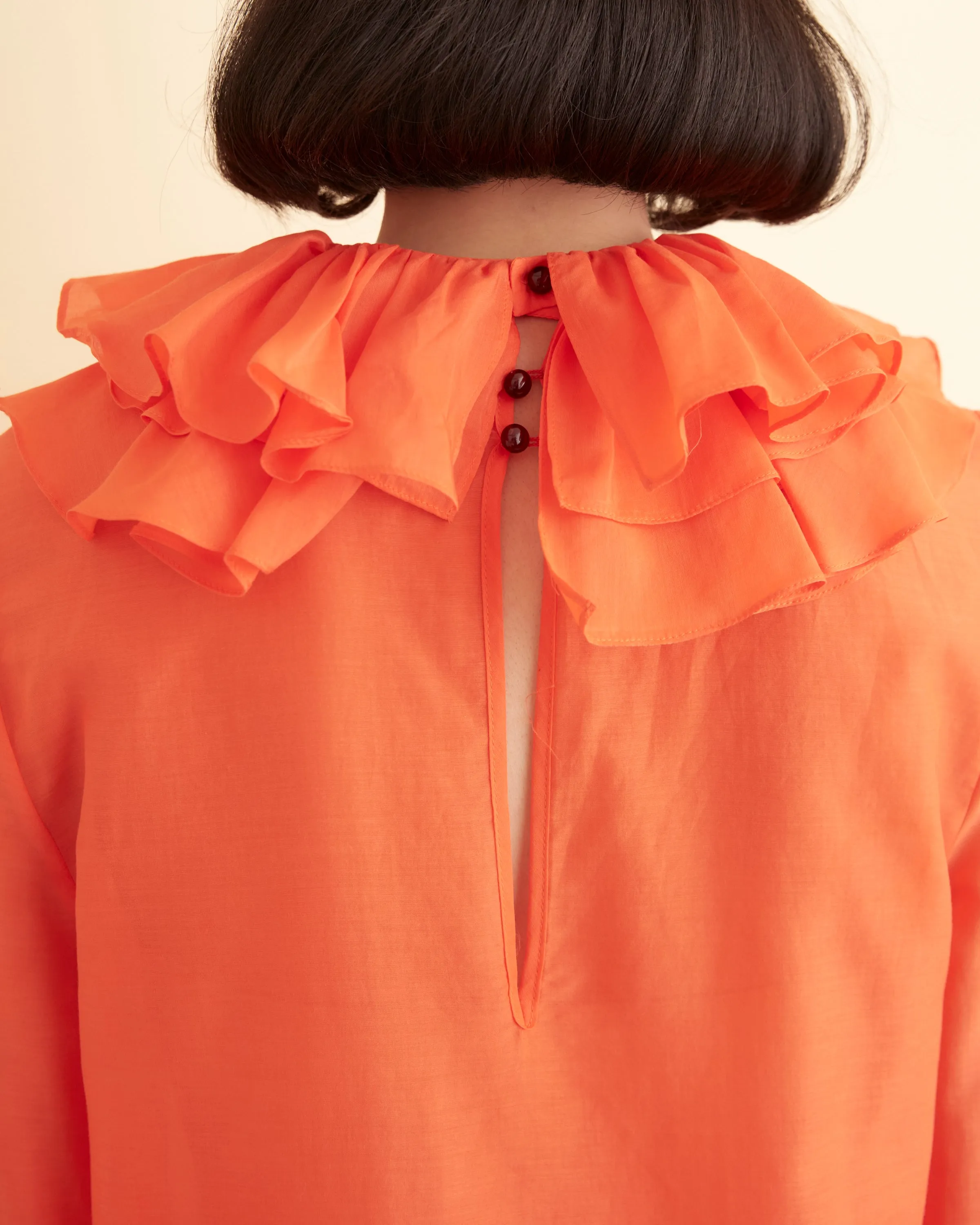 Boo Ruffle Gown - Orange sold by BODE product image thumbnail 4