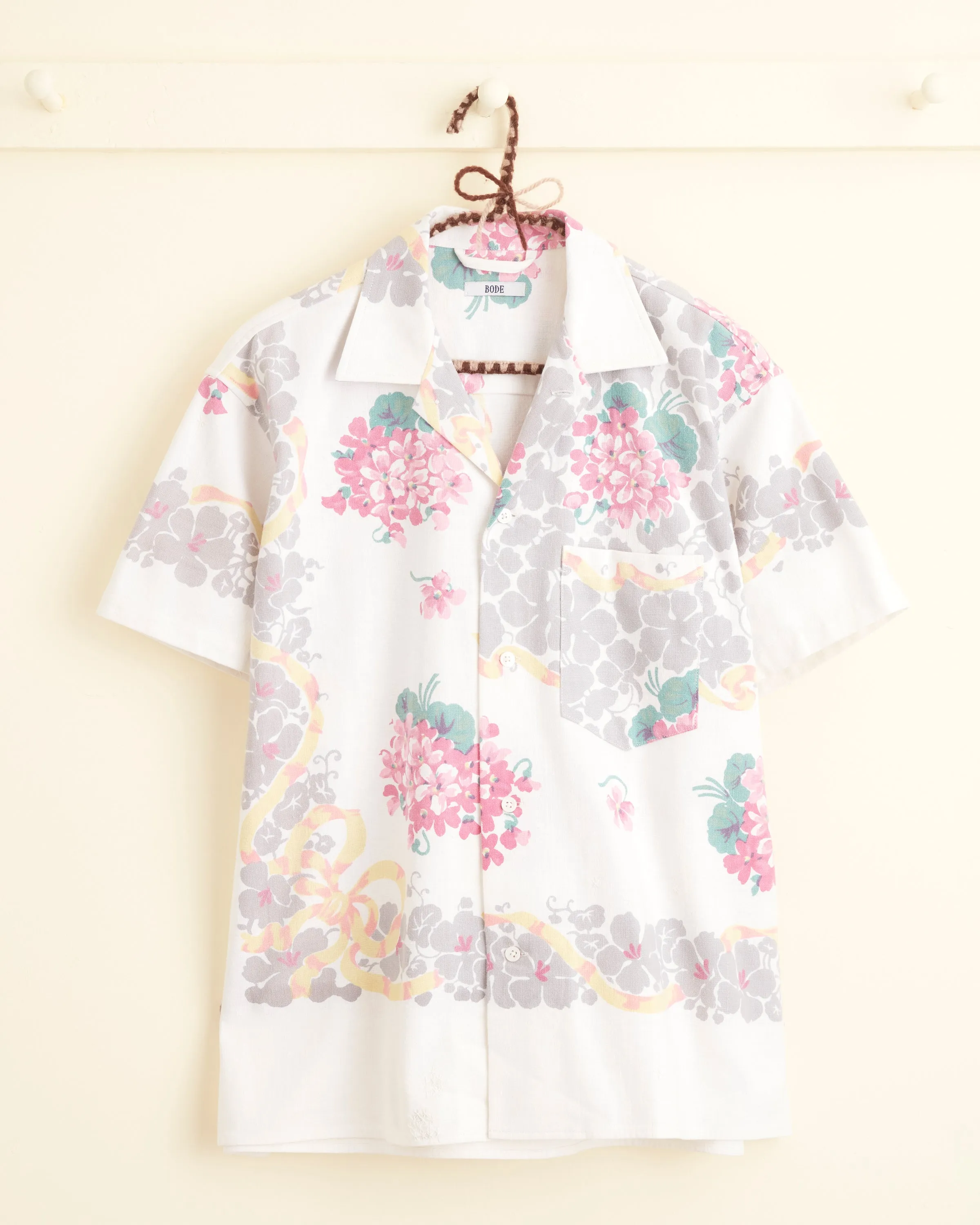 Cadet Grey Hibiscus Shirt - M/L sold by BODE