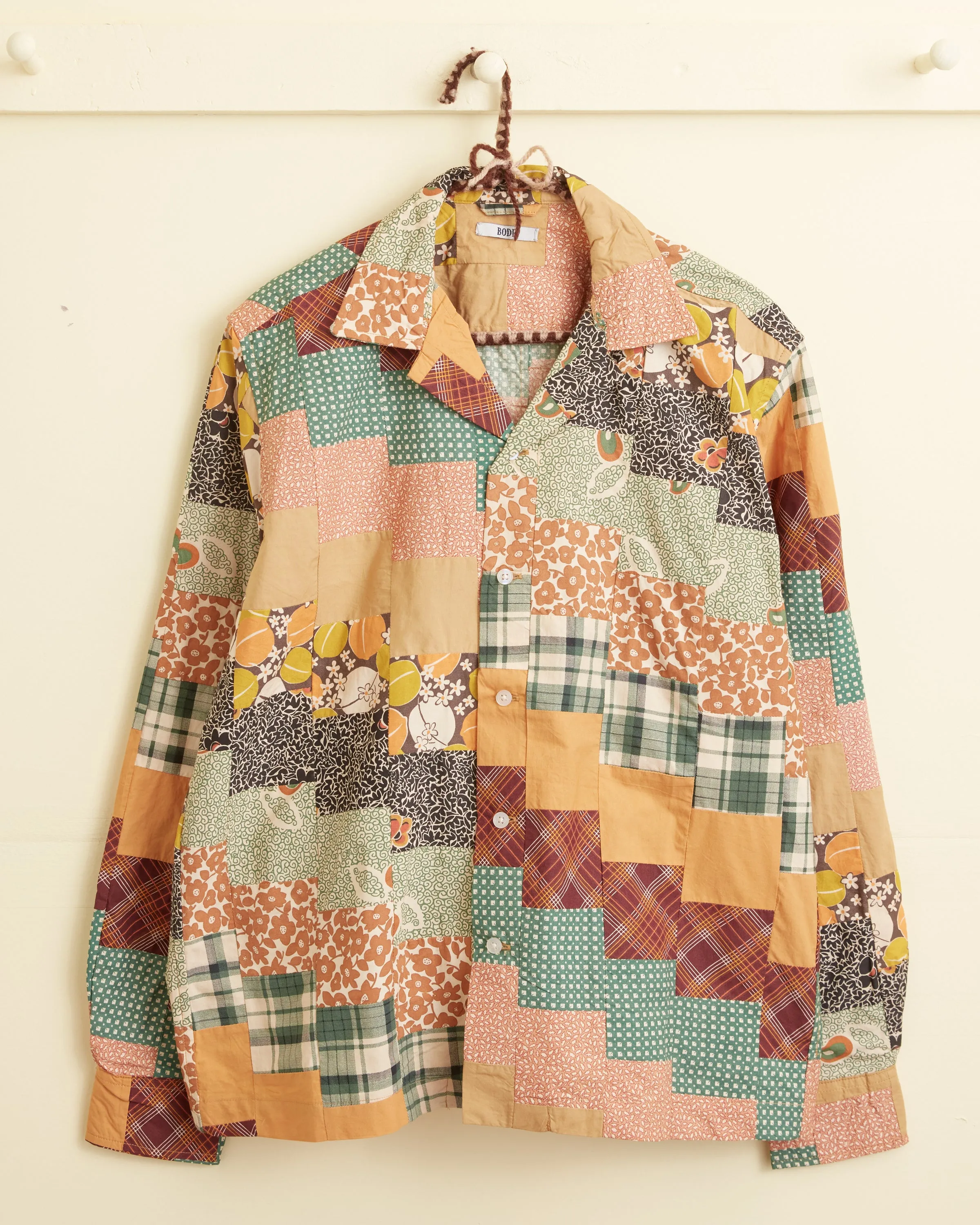 Diagonal Square Patchwork Shirt sold by BODE