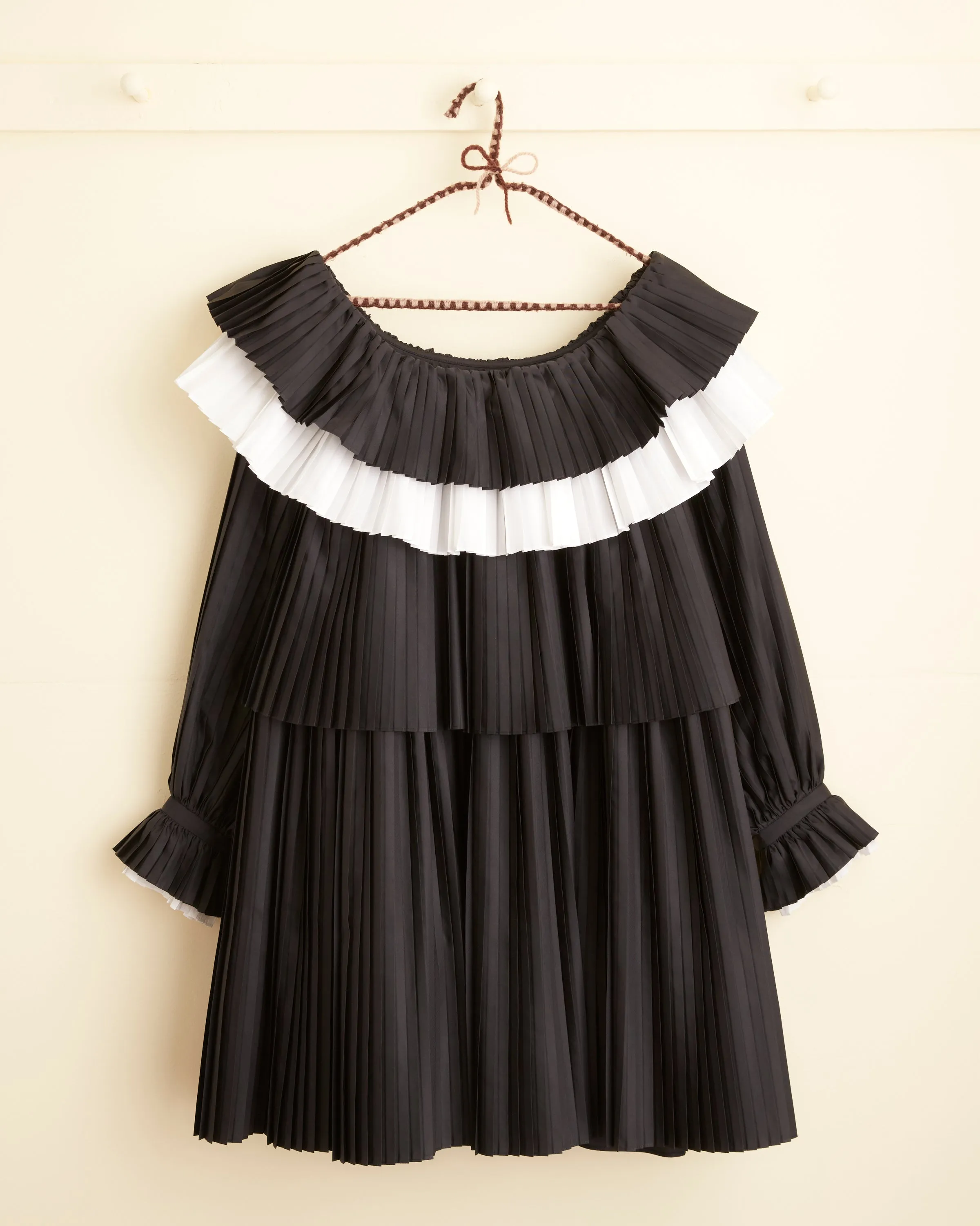 Brunch Dress - White/Black sold by BODE product image thumbnail 4