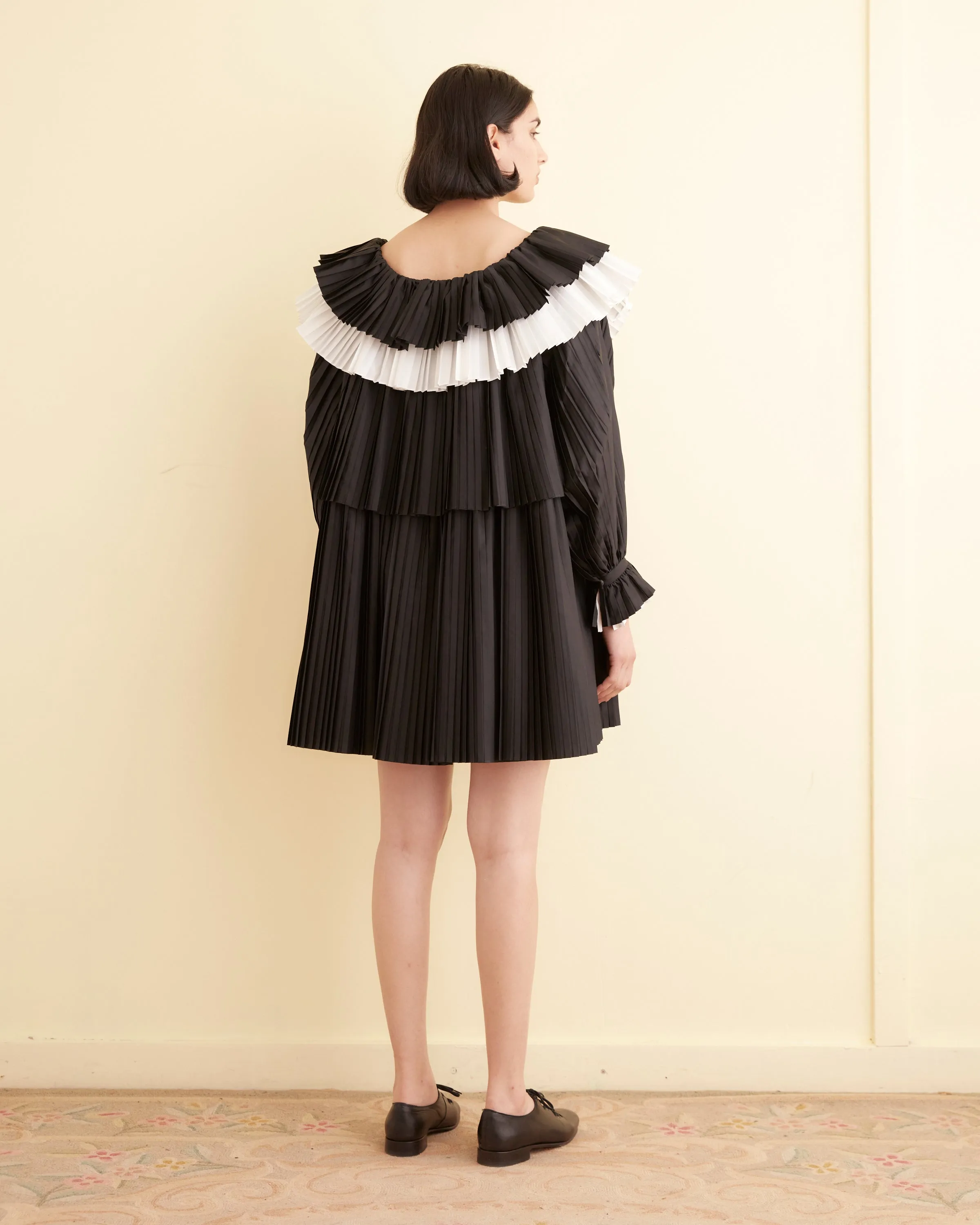 Brunch Dress - White/Black sold by BODE product image thumbnail 3