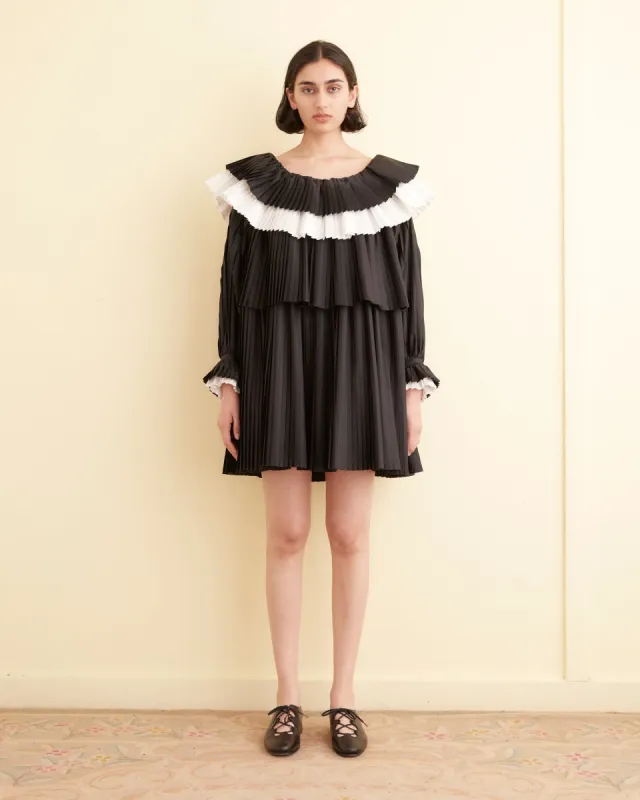 Brunch Dress - White/Black sold by BODE