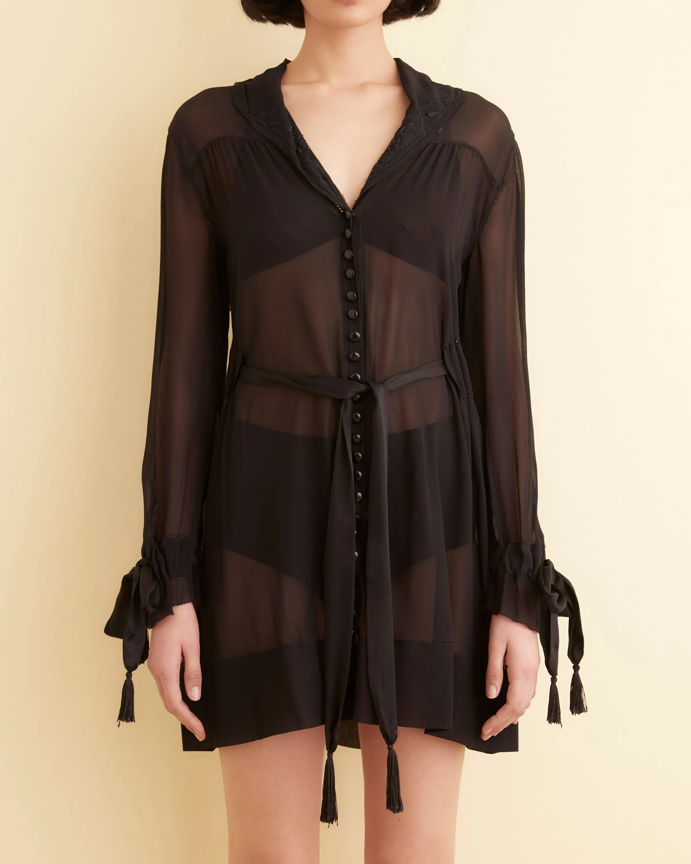 Finch Dress - Black sold by BODE product image thumbnail 2