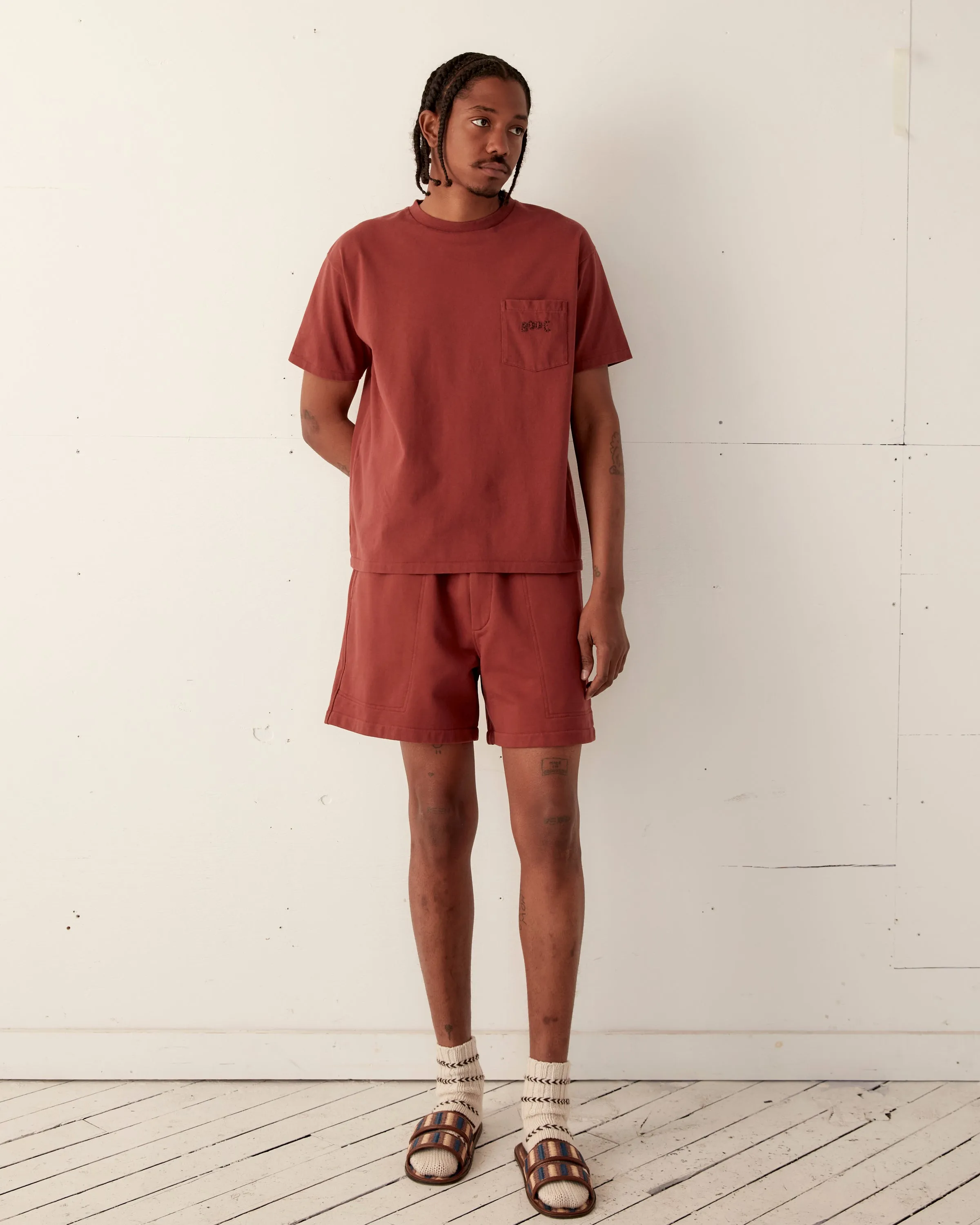 Bode Pocket Tee - Brown sold by BODE
