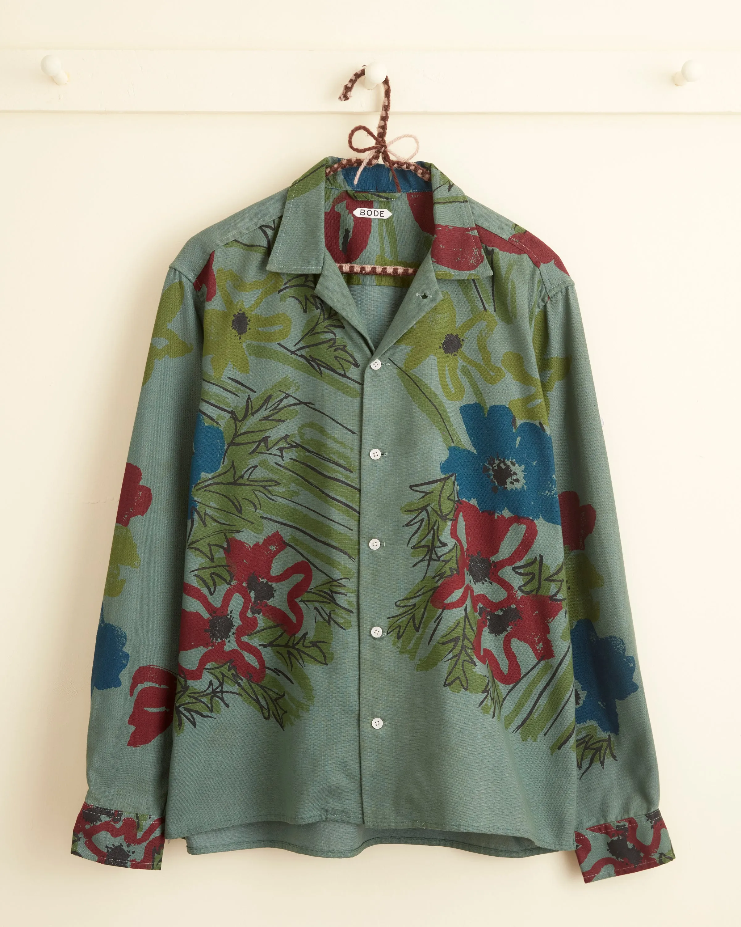 Overdyed Tablecloth Long Sleeve Shirt - S sold by BODE