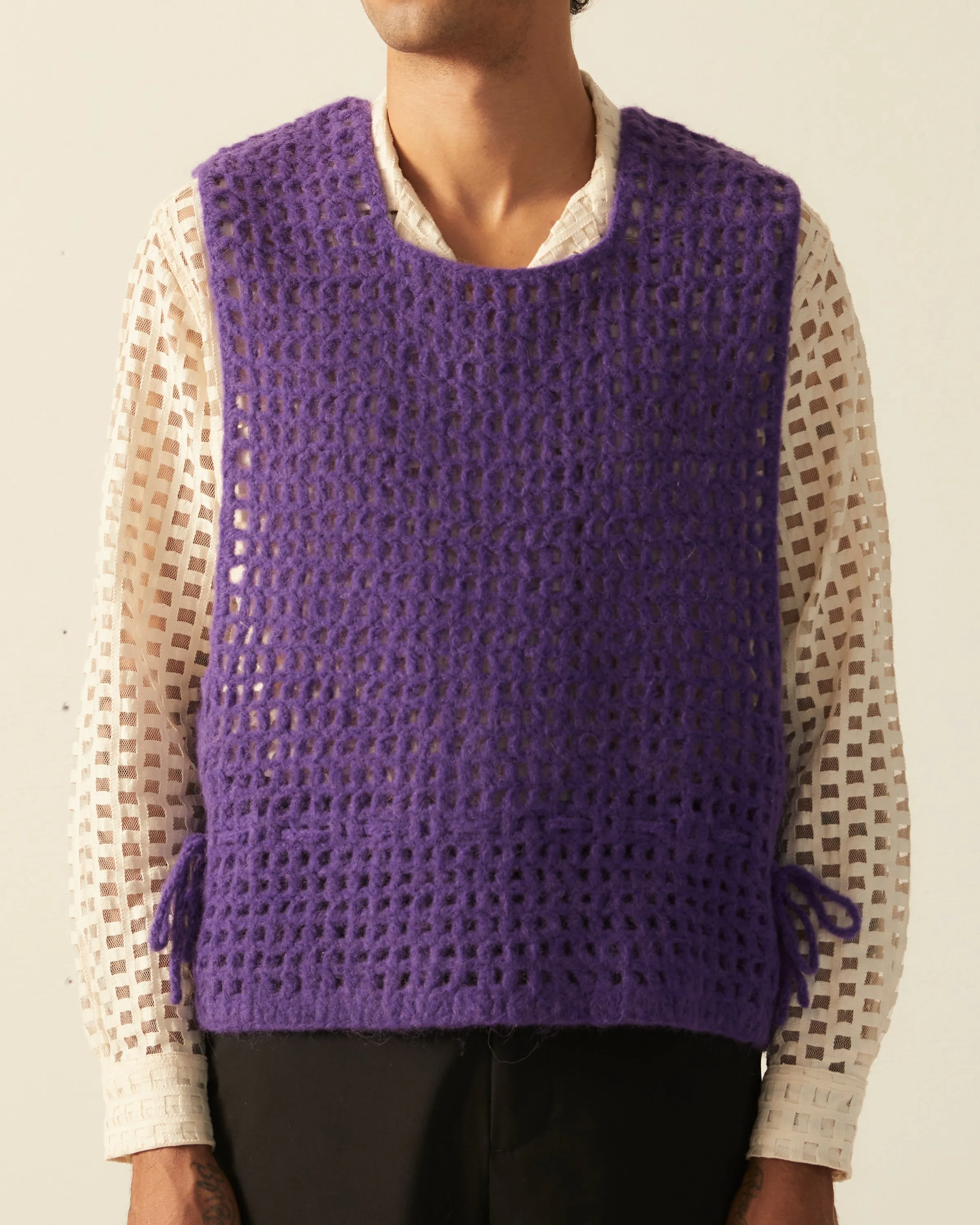 Crochet Vest - Purple sold by BODE product image thumbnail 2