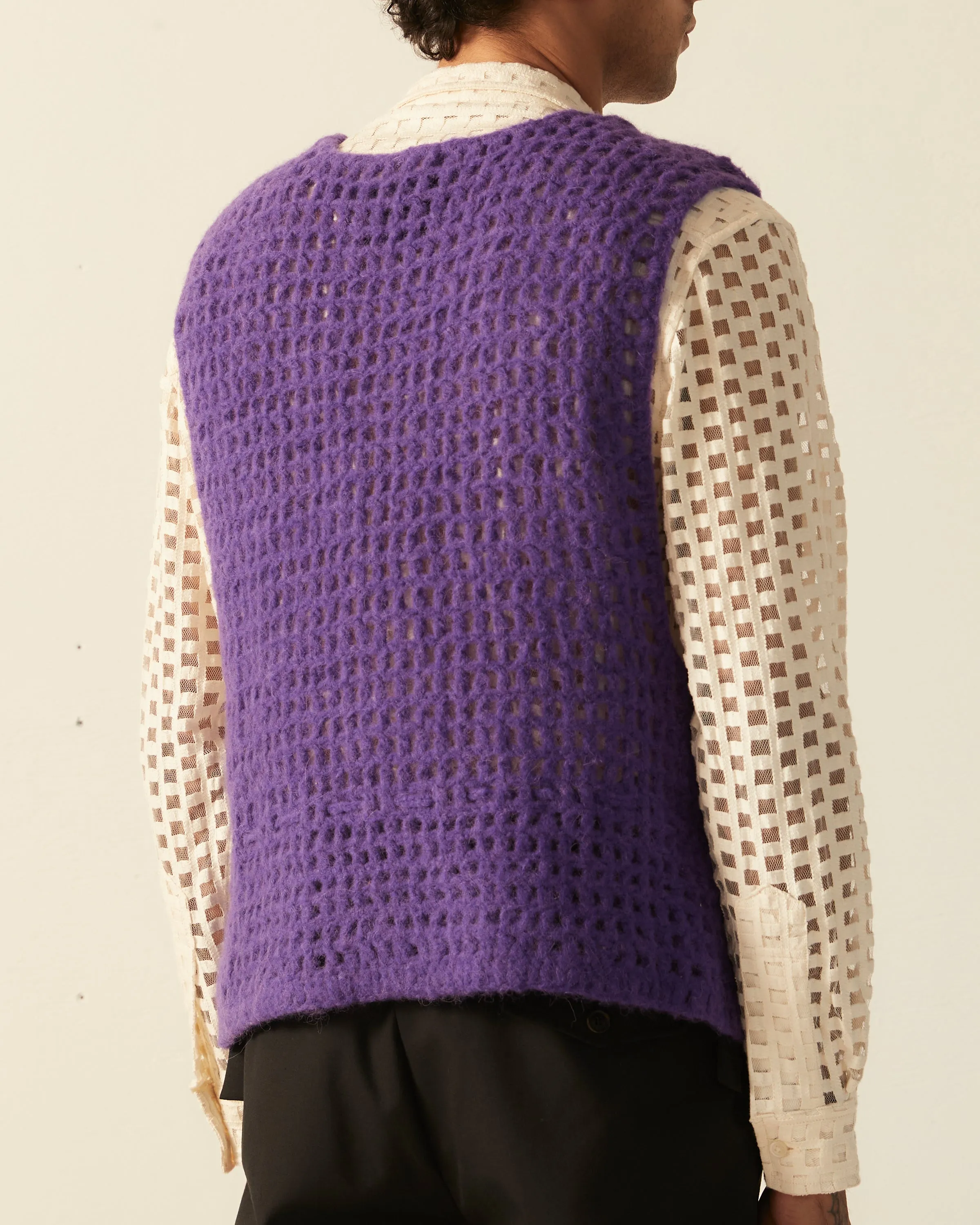 Crochet Vest - Purple sold by BODE product image thumbnail 4