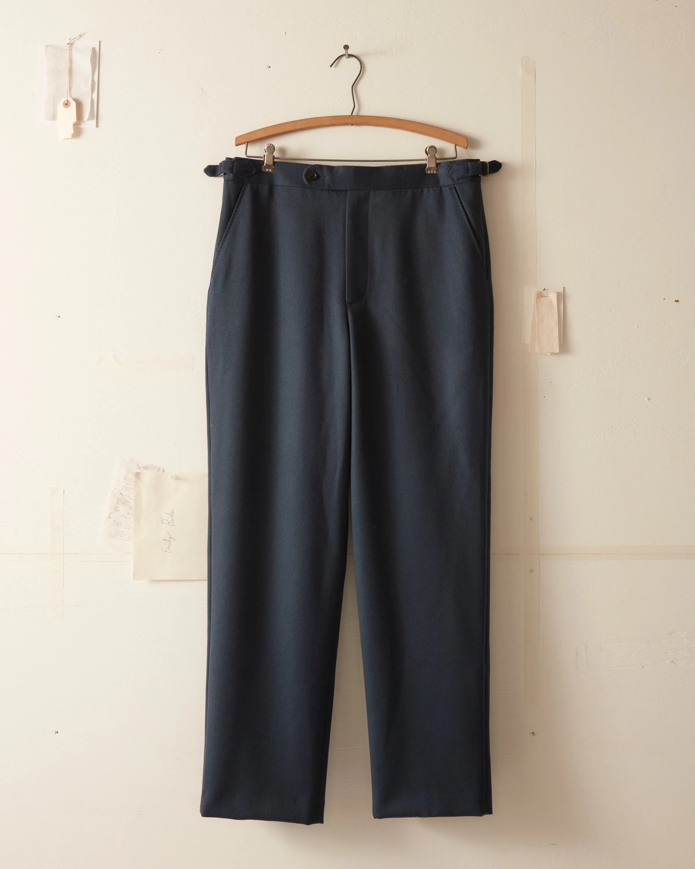 Twill Side Buckle Trousers - Petrol sold by BODE product image thumbnail 3