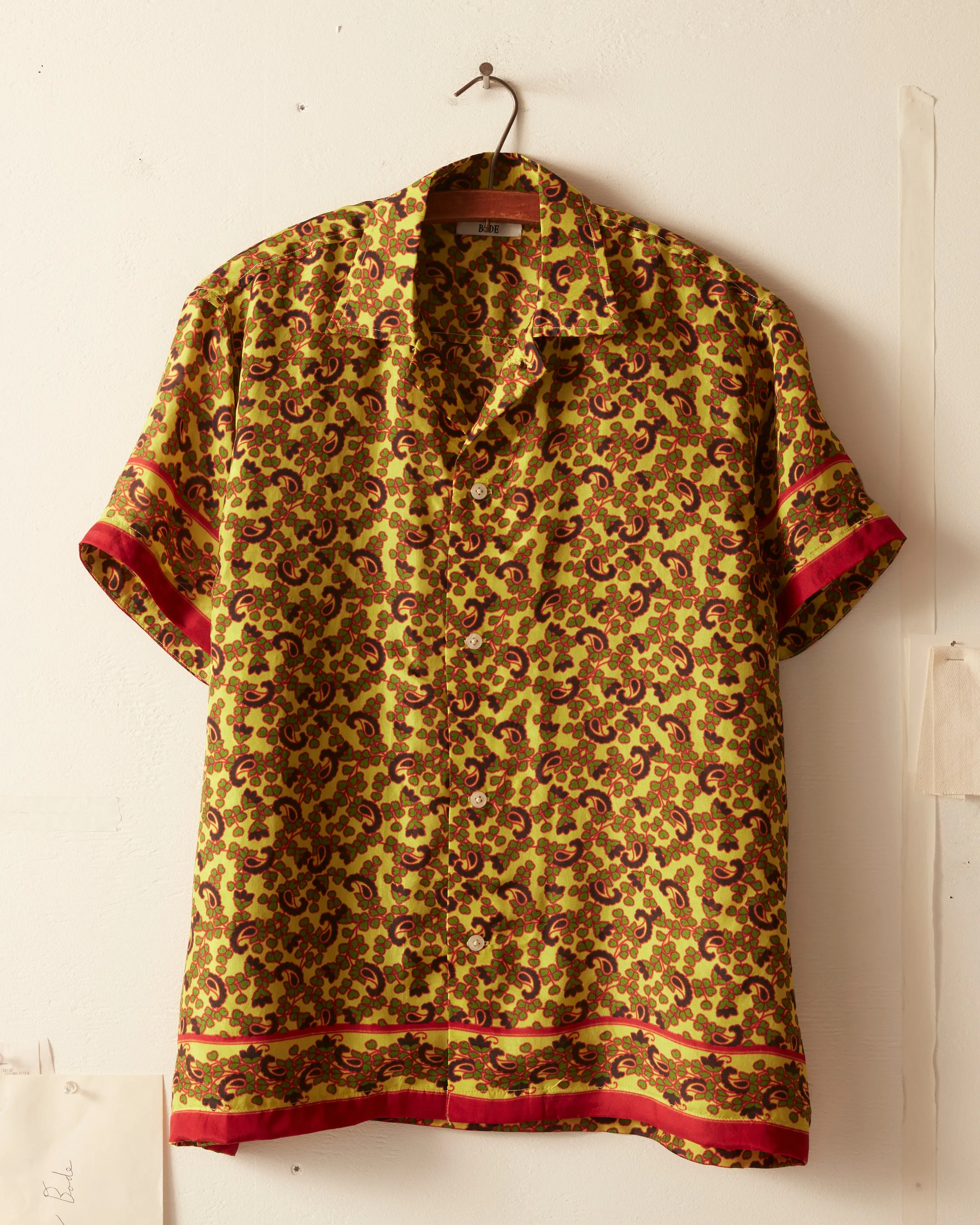 Lemon Paisley Short Sleeve Shirt sold by BODE product image thumbnail 2