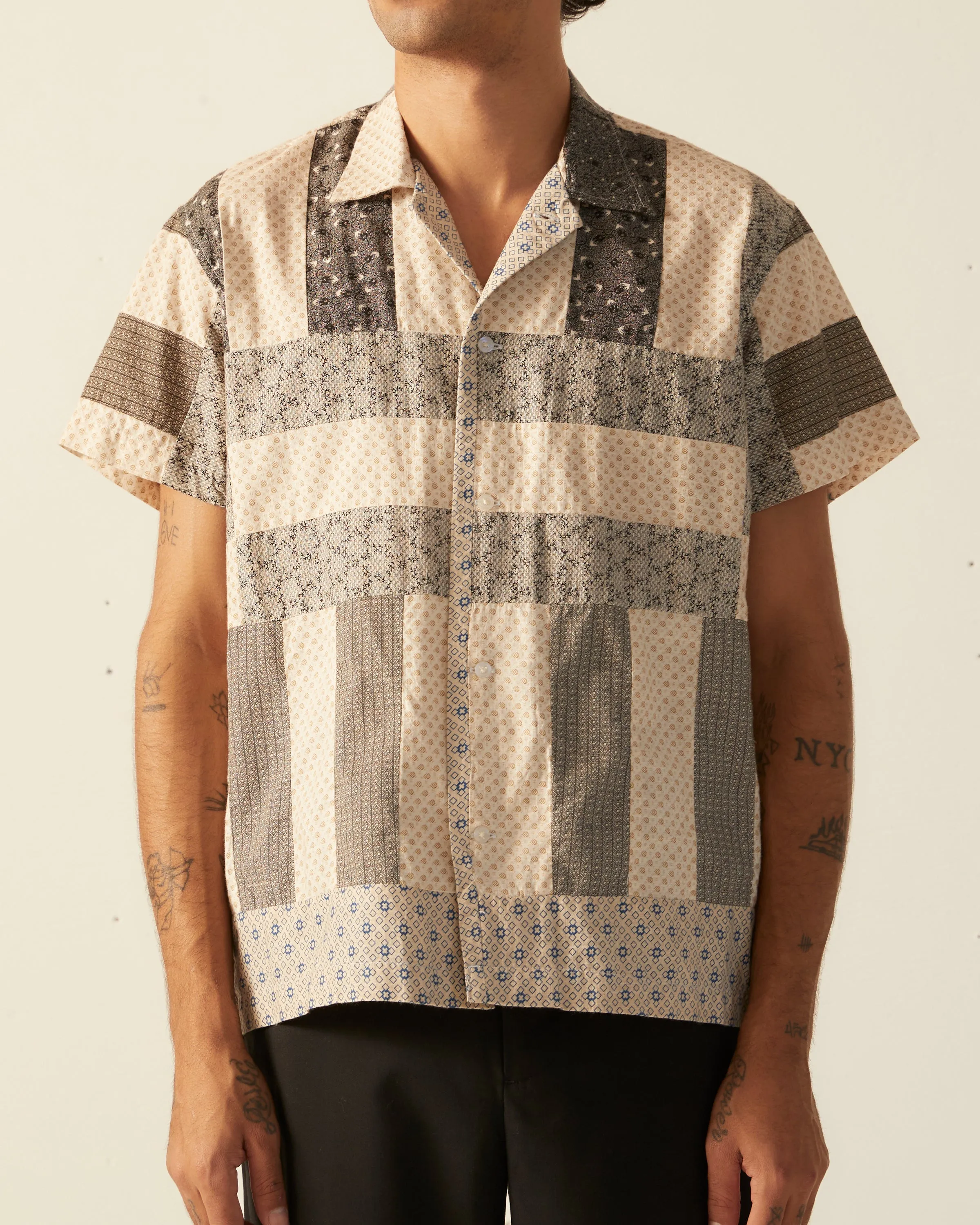 Bar Quilt Short Sleeve Shirt sold by BODE product image thumbnail 2