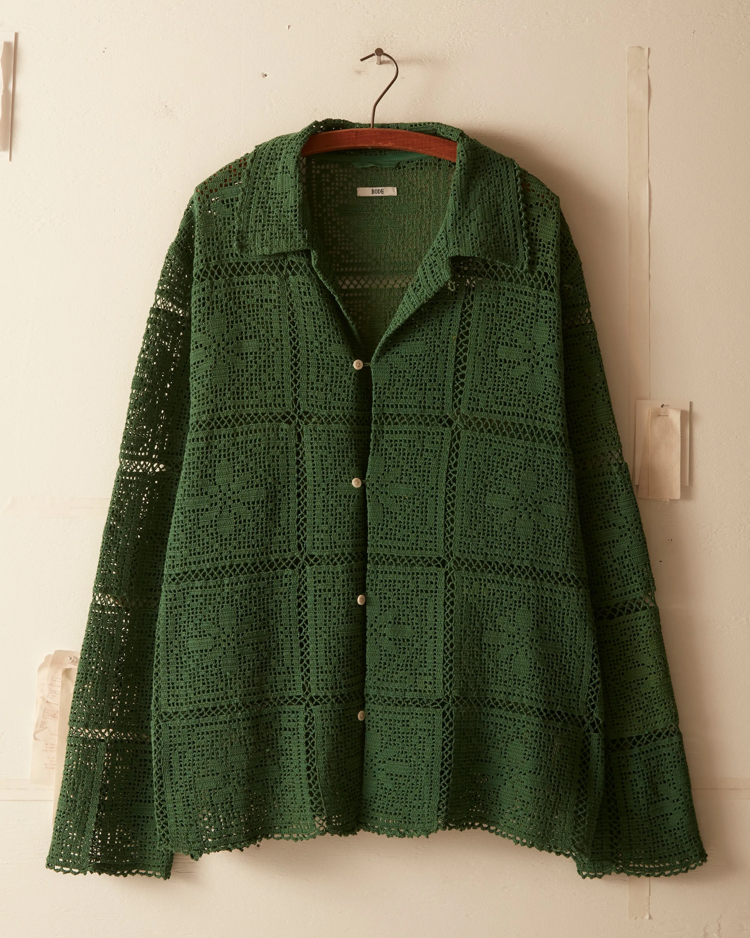 Snow Star Crochet Shirt- L/XL sold by BODE