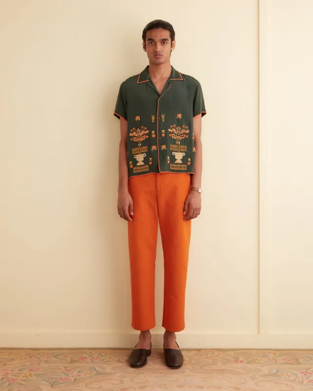 Beaded Paddock Sampler Short Sleeve Shirt sold by BODE