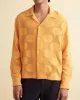 Sunflower Lace Long Sleeve Shirt - Golden sold by BODE