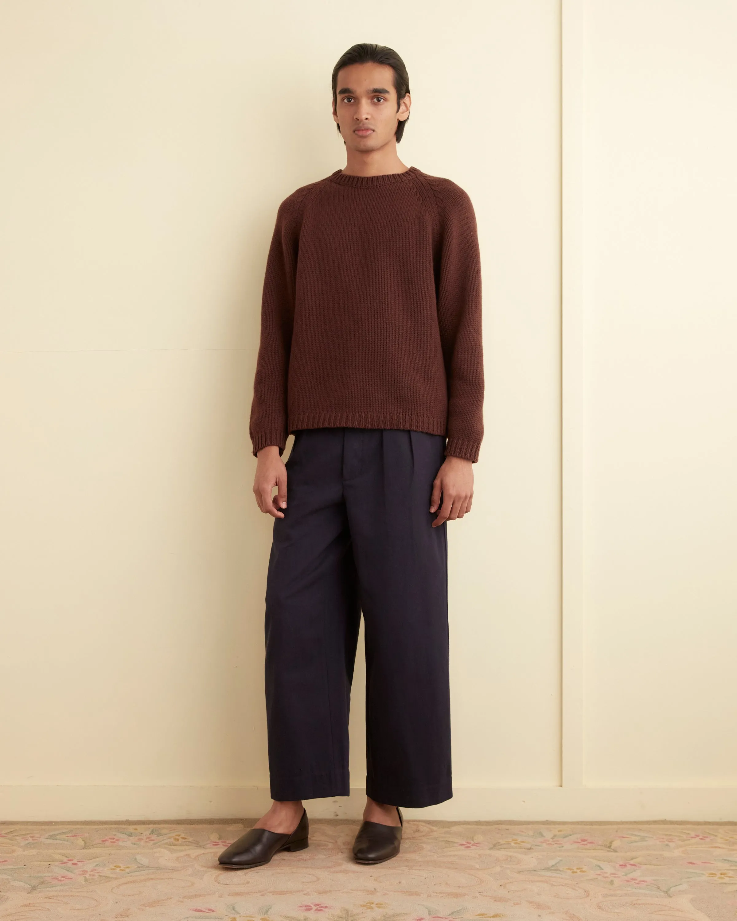 Cashmere Crewneck - Cinnabar sold by BODE