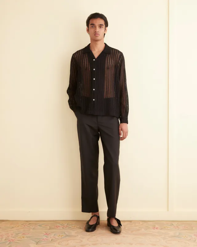 Meandering Lace Long Sleeve Shirt sold by BODE