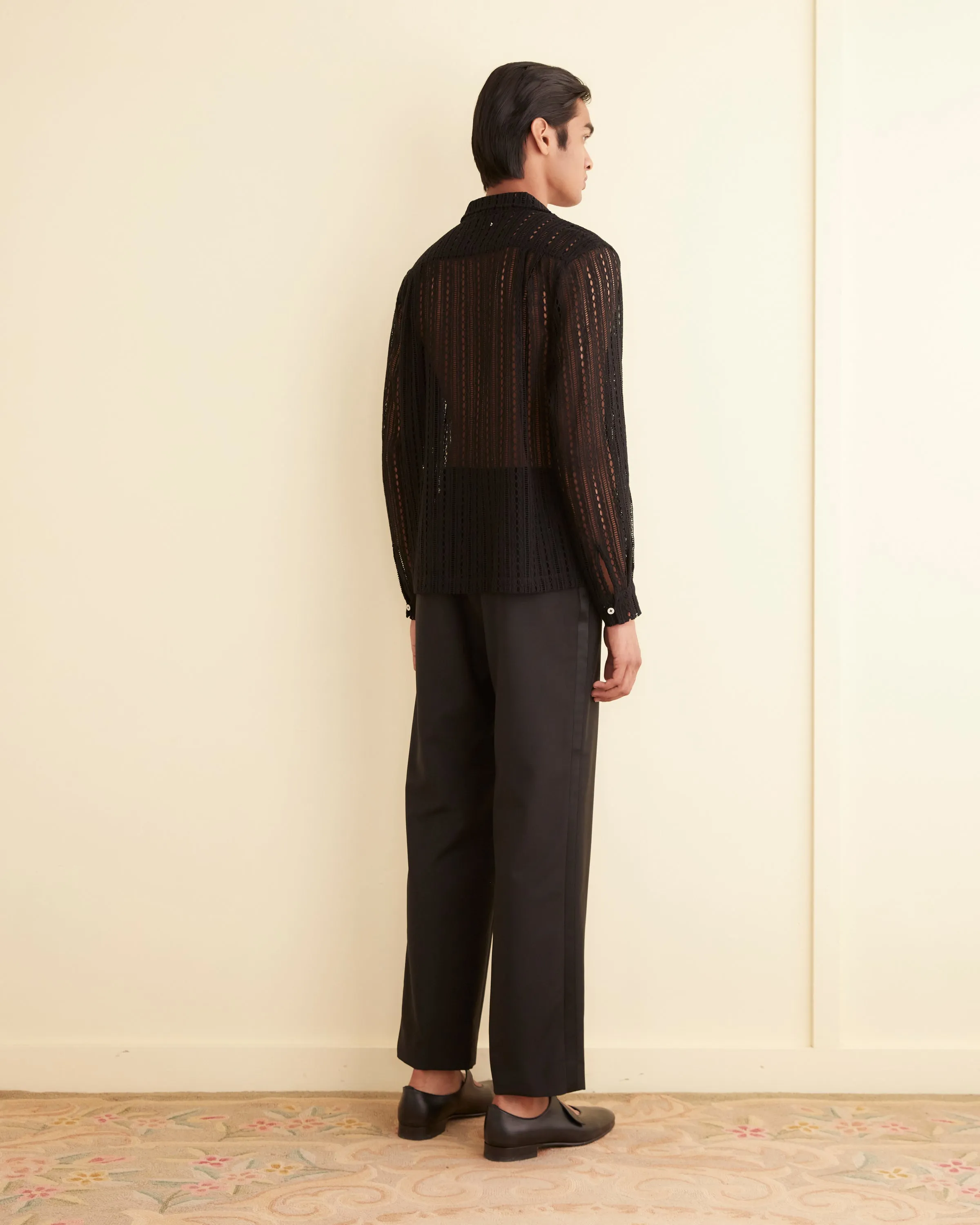 Meandering Lace Long Sleeve Shirt sold by BODE product image thumbnail 3