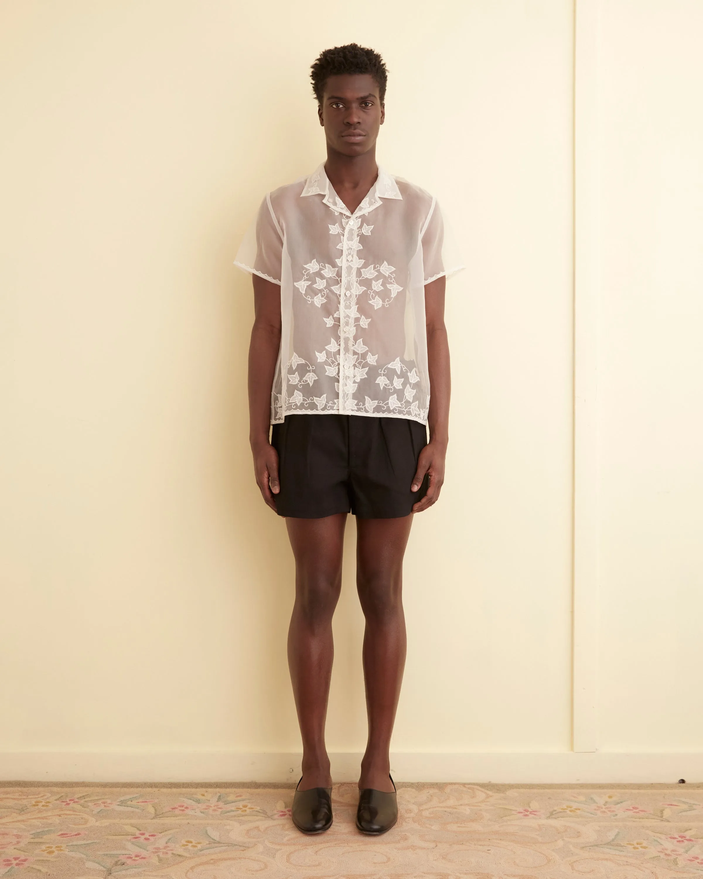 Ivy Appliqué Short Sleeve Shirt sold by BODE