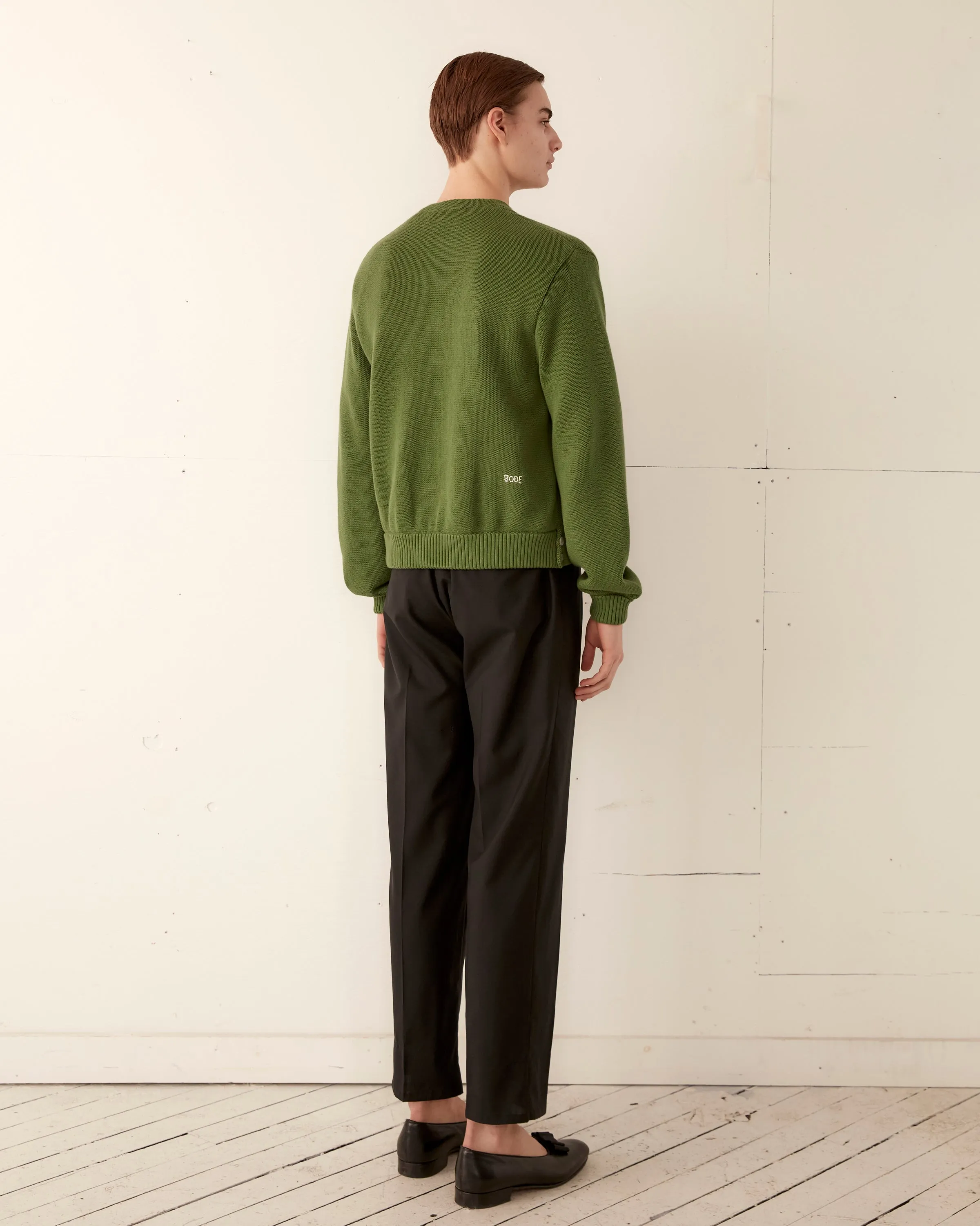 Double-Breasted Cardigan - Ivy sold by BODE product image thumbnail 4