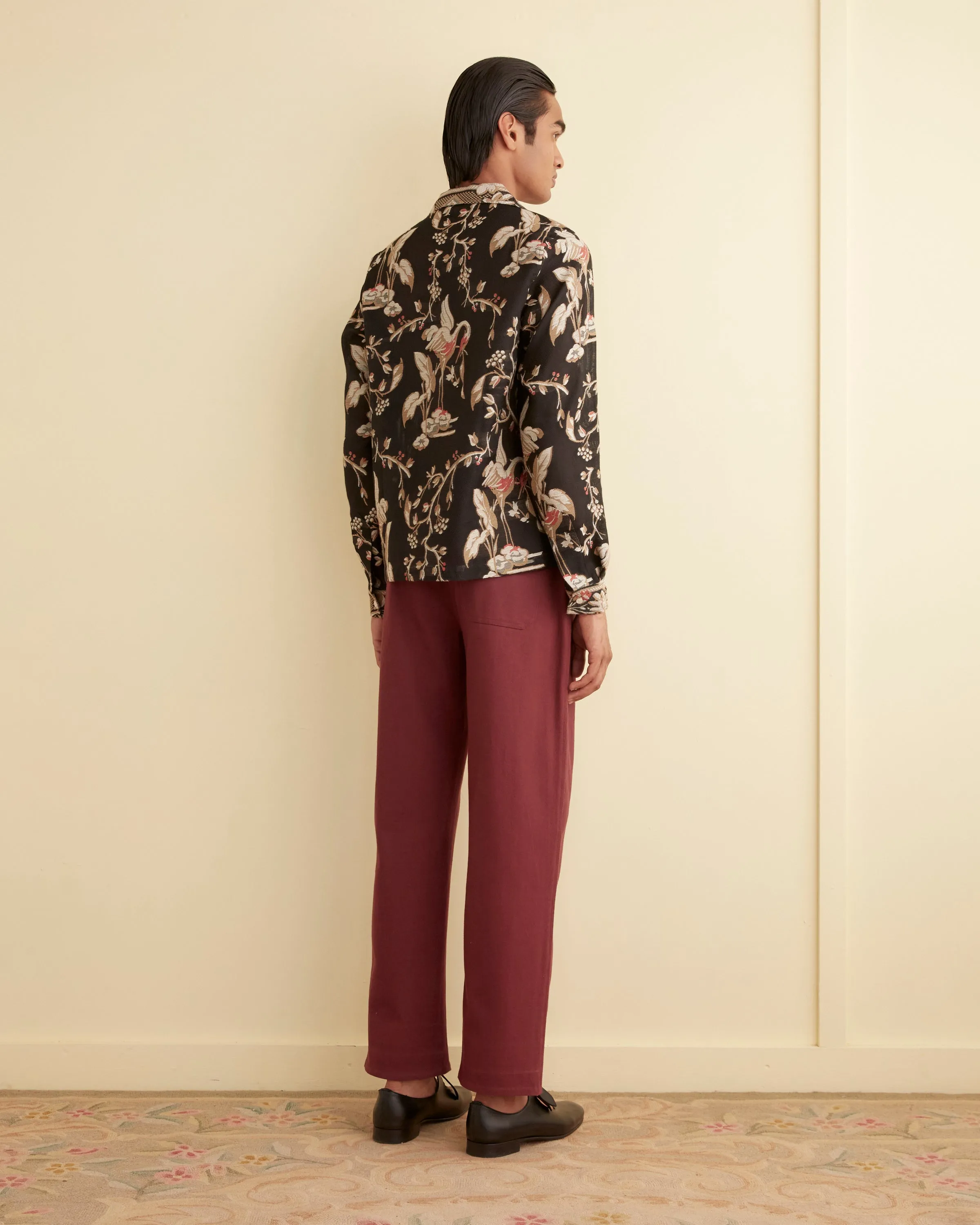 Sheer Cranes Long Sleeve Shirt sold by BODE product image thumbnail 3