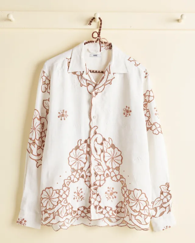 Hazel Hibiscus Long Sleeve Shirt - XS/S sold by BODE