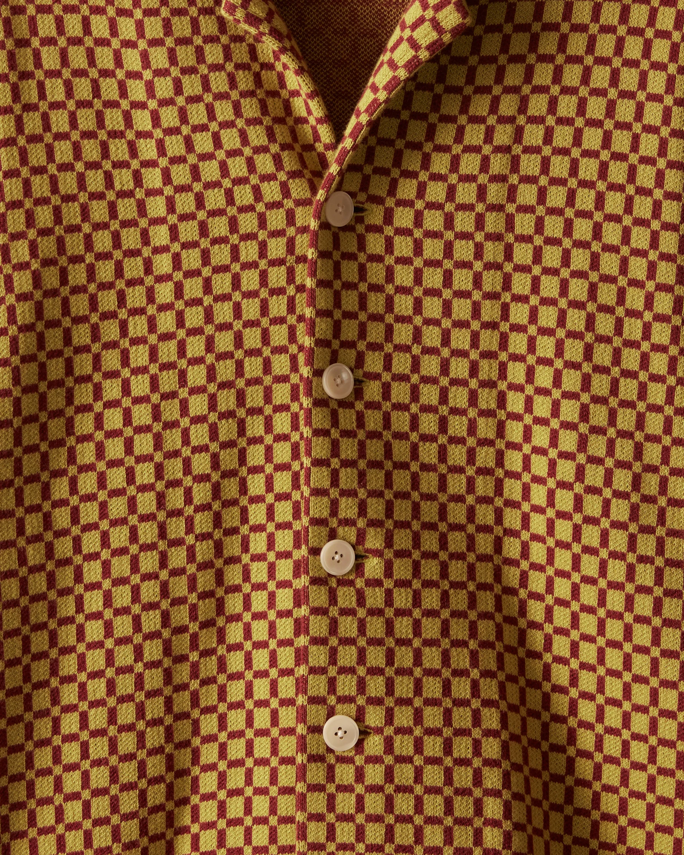 Checker Jacquard Louie Shirt - Green and Maroon sold by BODE product image thumbnail 3