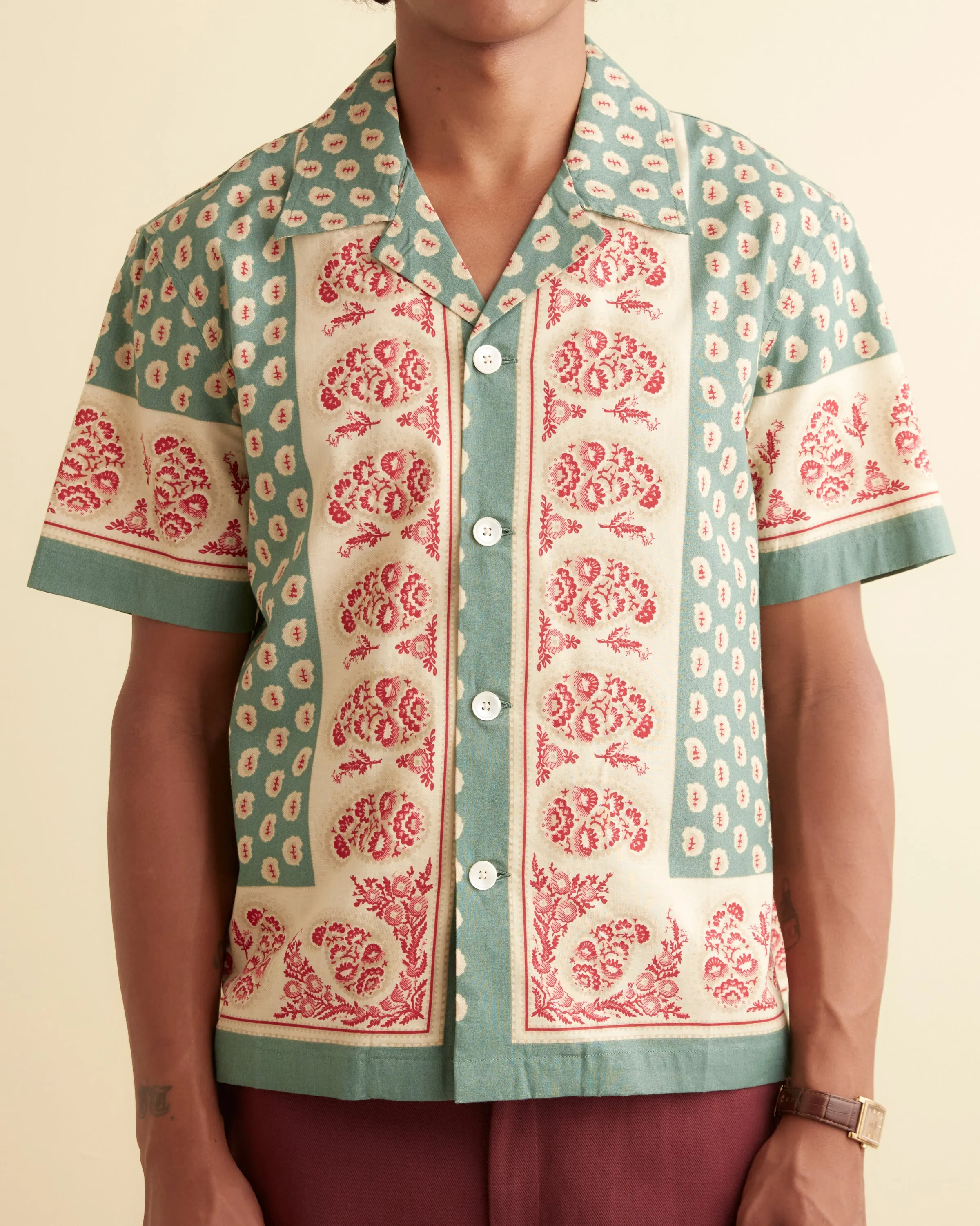 Paisley Frame Short Sleeve Shirt sold by BODE product image thumbnail 2