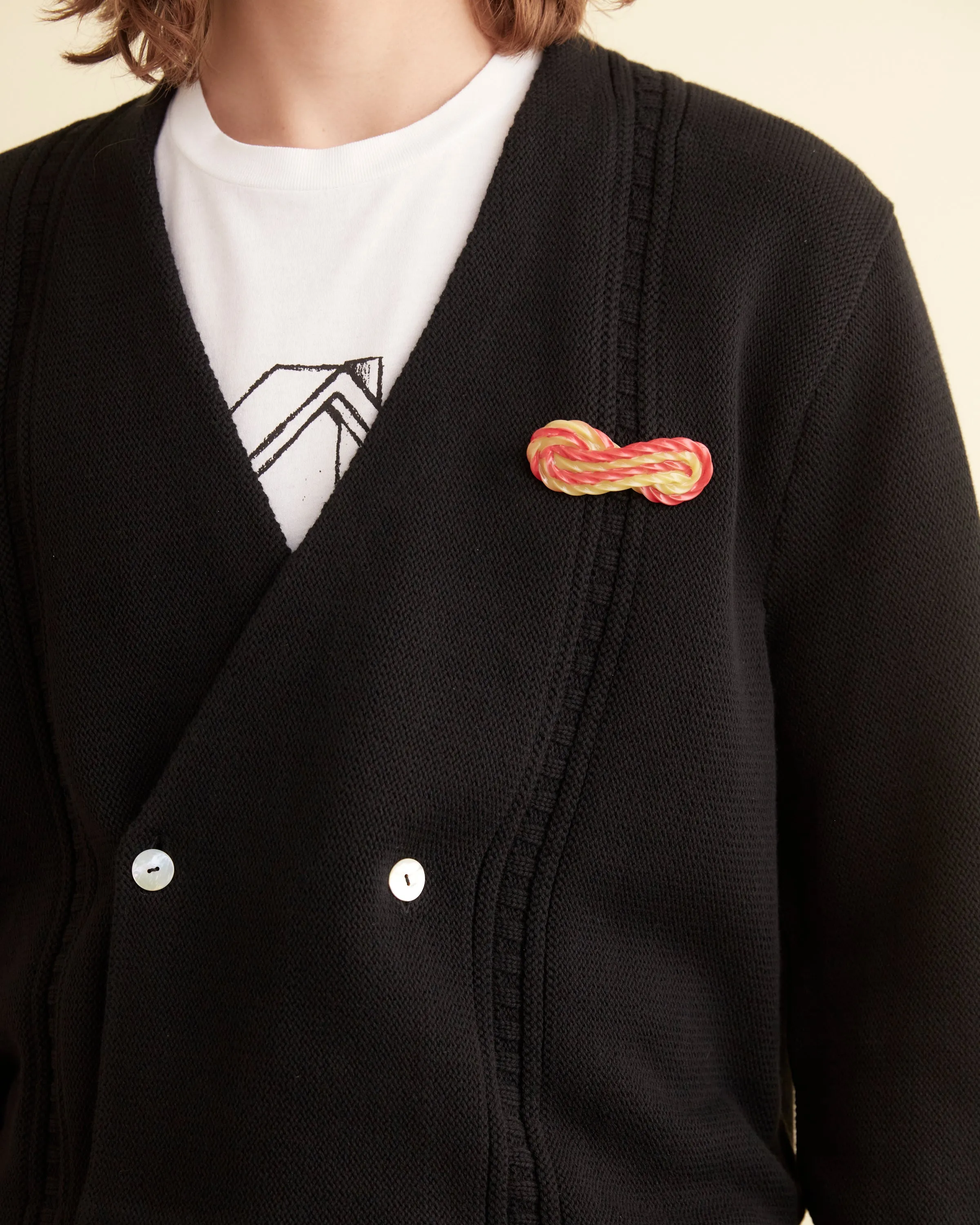 Double-Breasted Cardigan - Black sold by BODE product image thumbnail 2