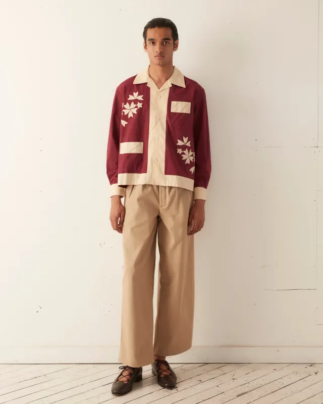 Moonflower Appliqué Long Sleeve Shirt sold by BODE