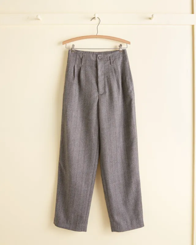 Blue Stripe Herringbone Trousers - 26 sold by BODE