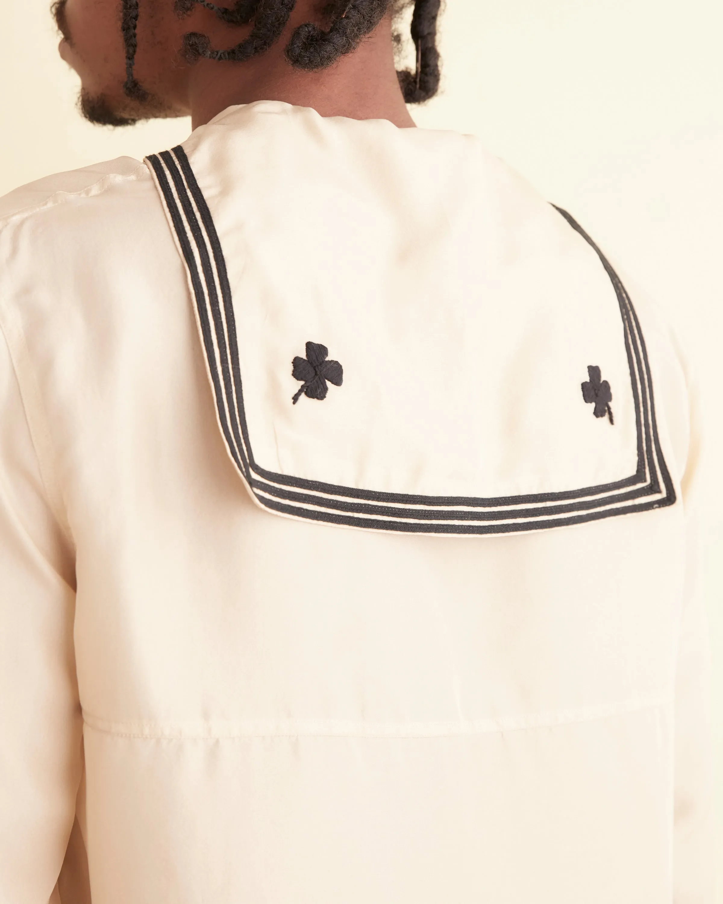Cricket Shirt - Ecru/Navy sold by BODE product image thumbnail 2