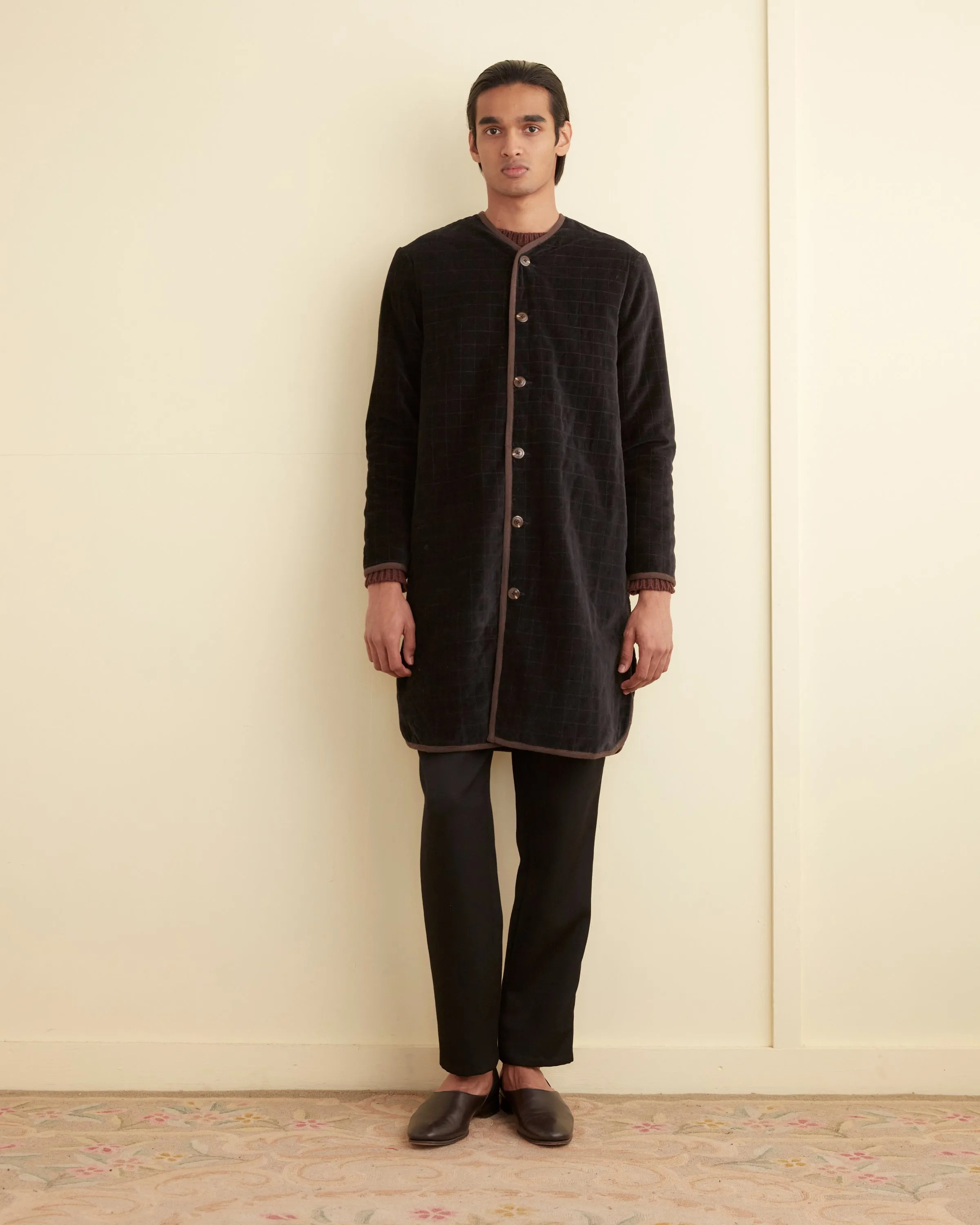 Quilted Velvet Liner Coat sold by BODE