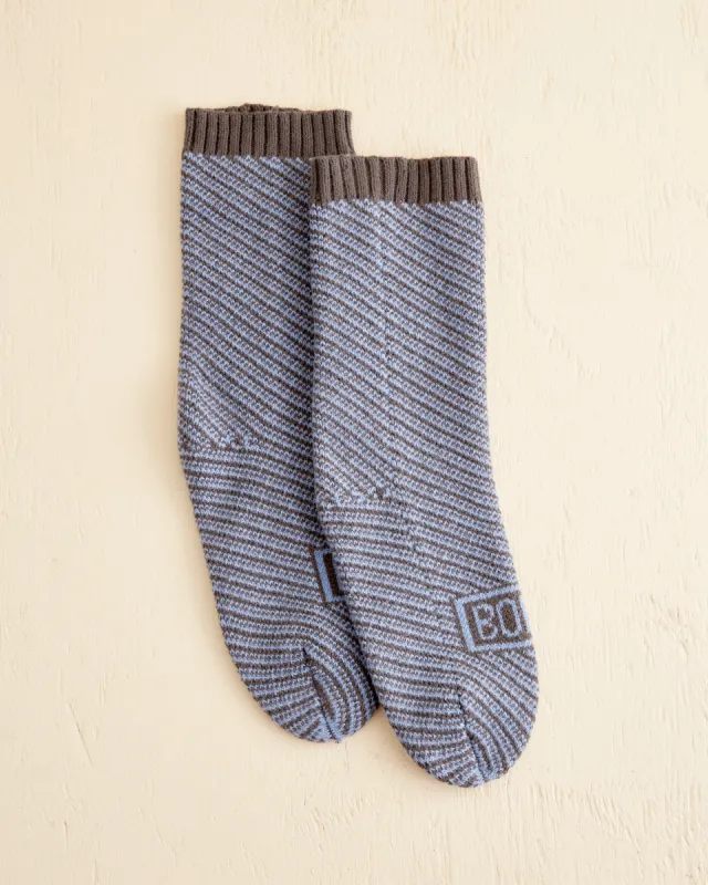 Duotone Jacquard Socks - Blue Grey made by BODE