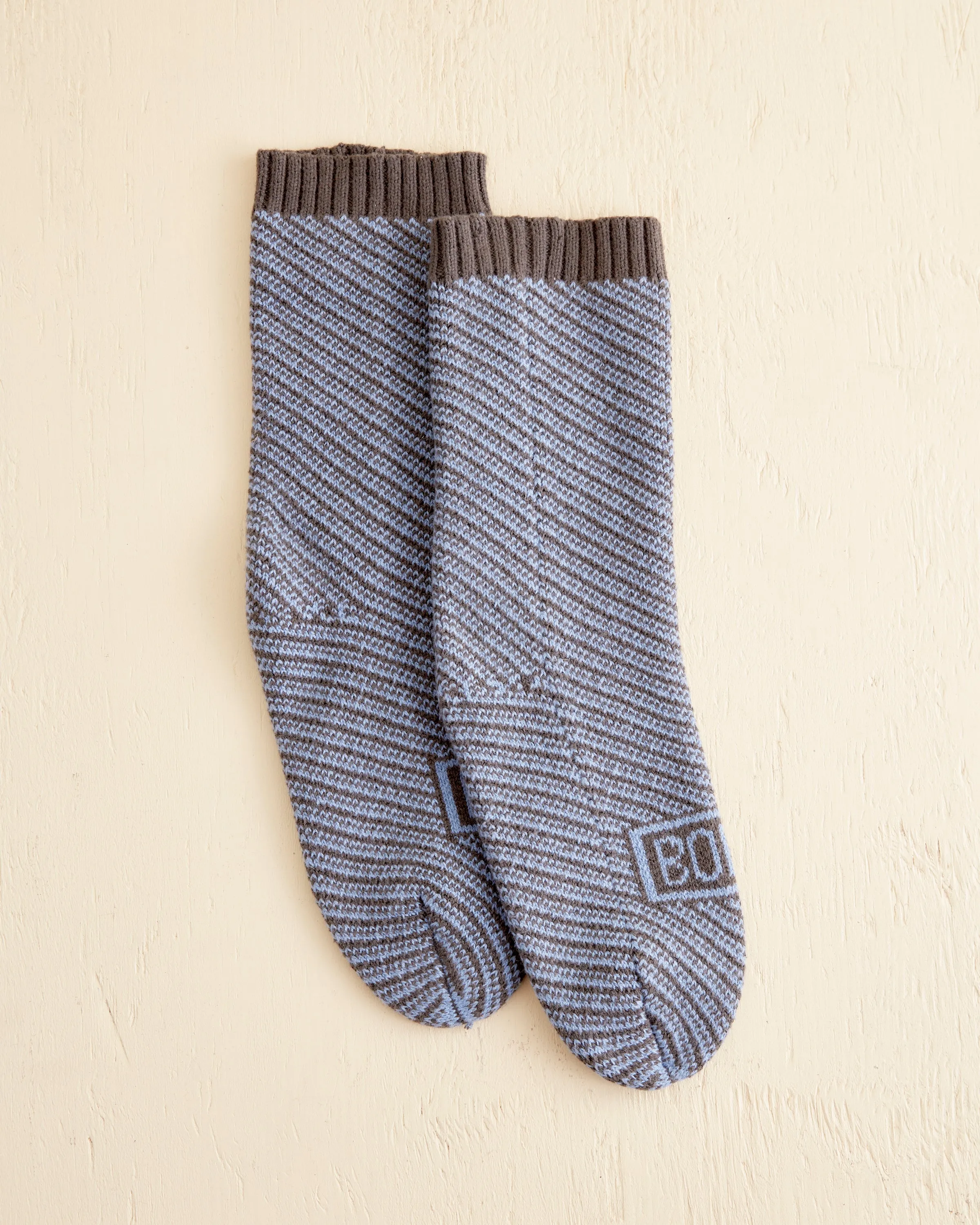 Duotone Jacquard Socks - Blue Grey sold by BODE