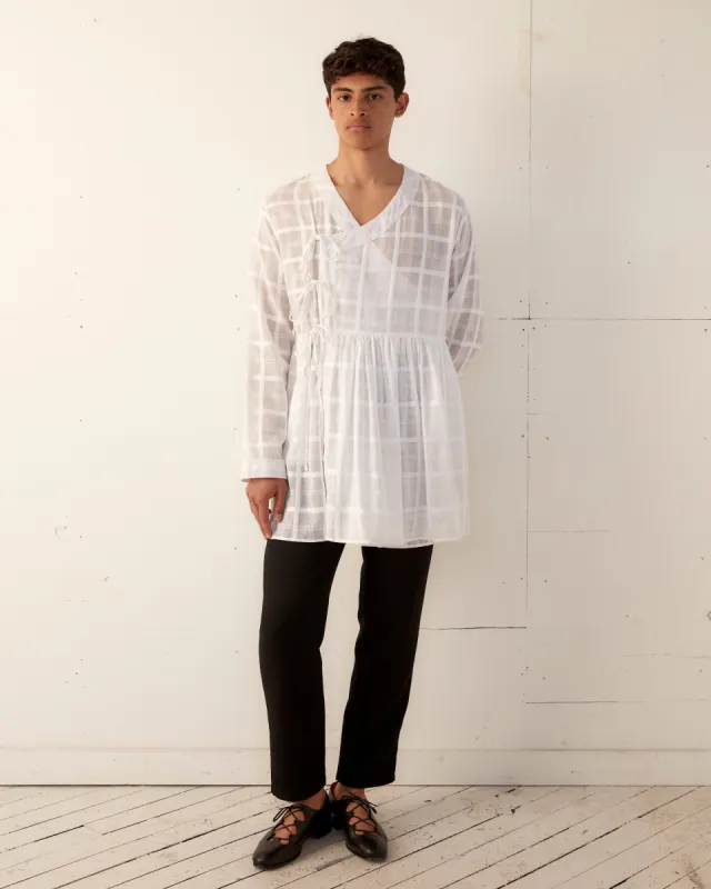 Tonal Plaid Jama Tunic sold by BODE