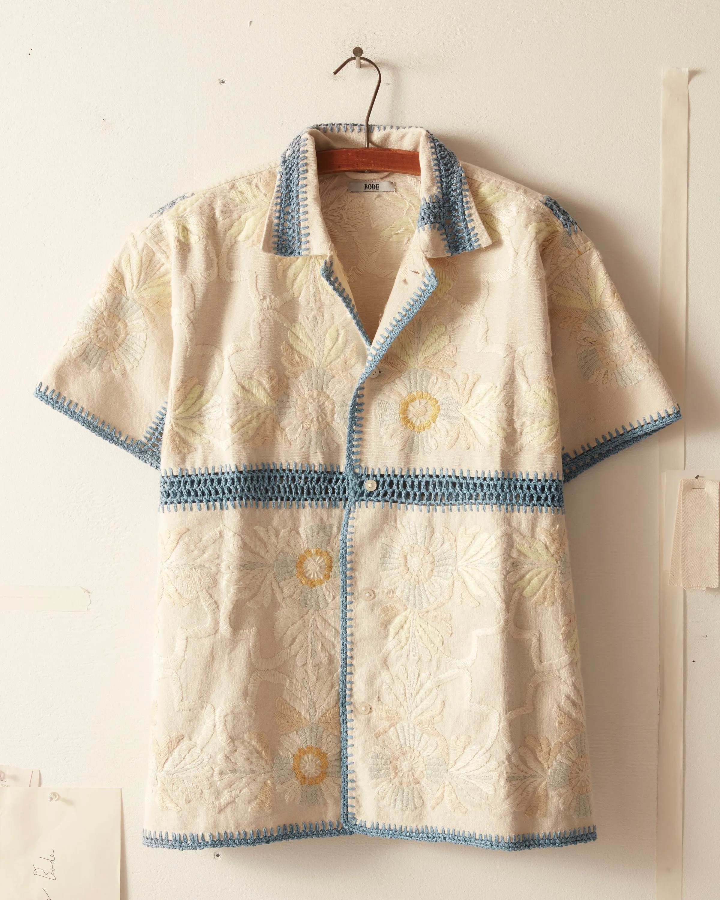 Crochet Ladderwork Short Sleeve Shirt sold by BODE product image thumbnail 2